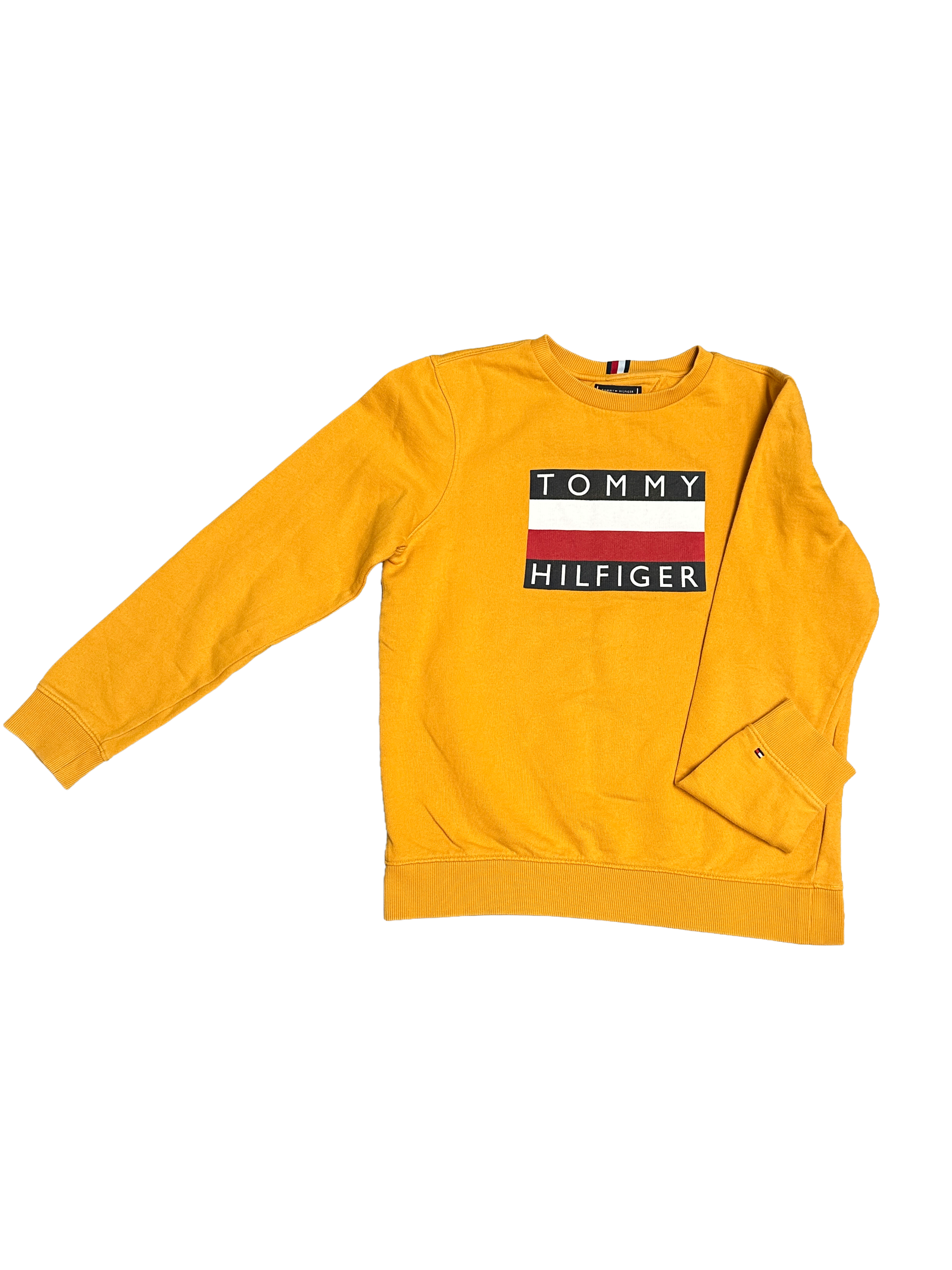 Tommy Hilfiger yellow sweater with logo - size L