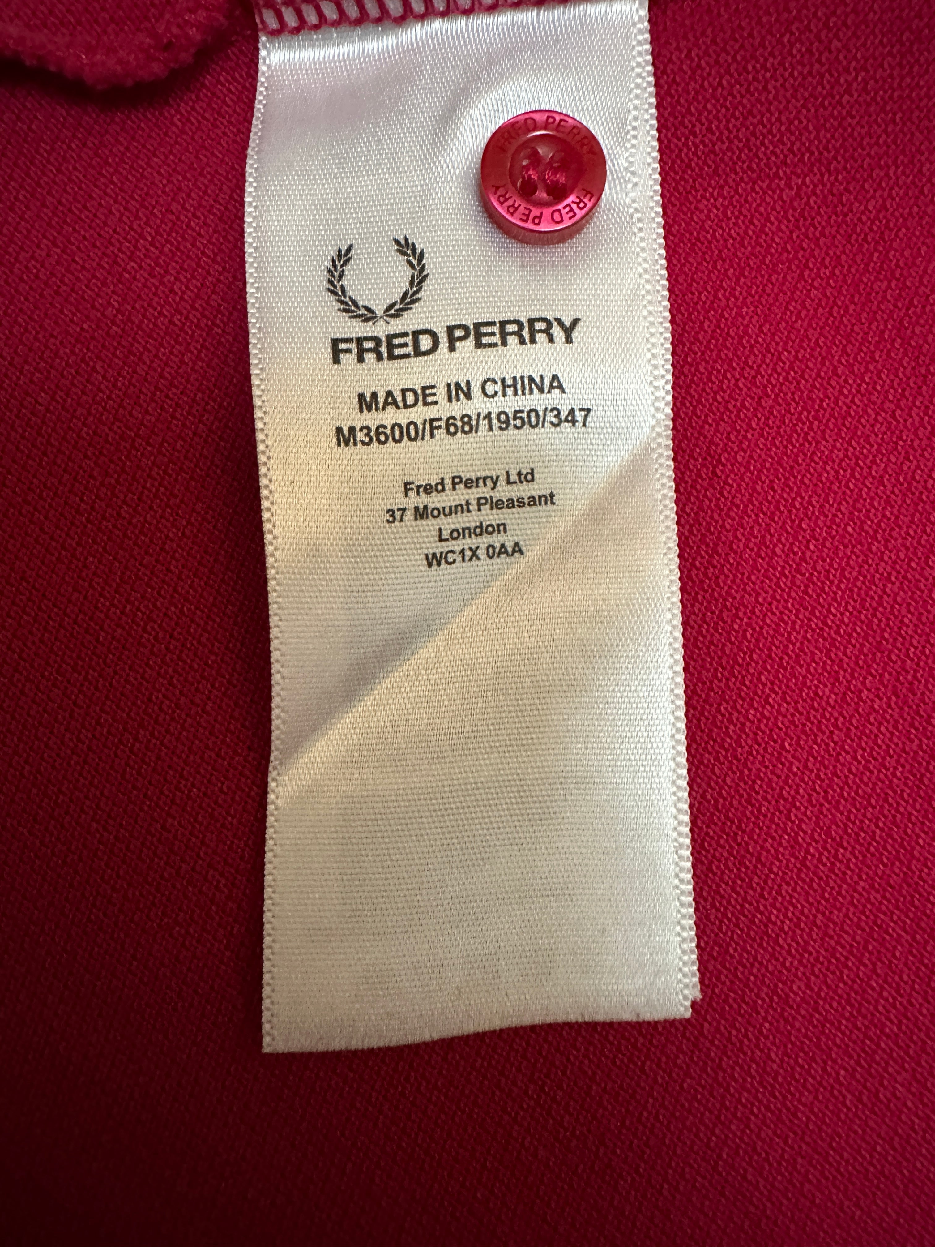 Fred Perry red classic polo shirt - size XL