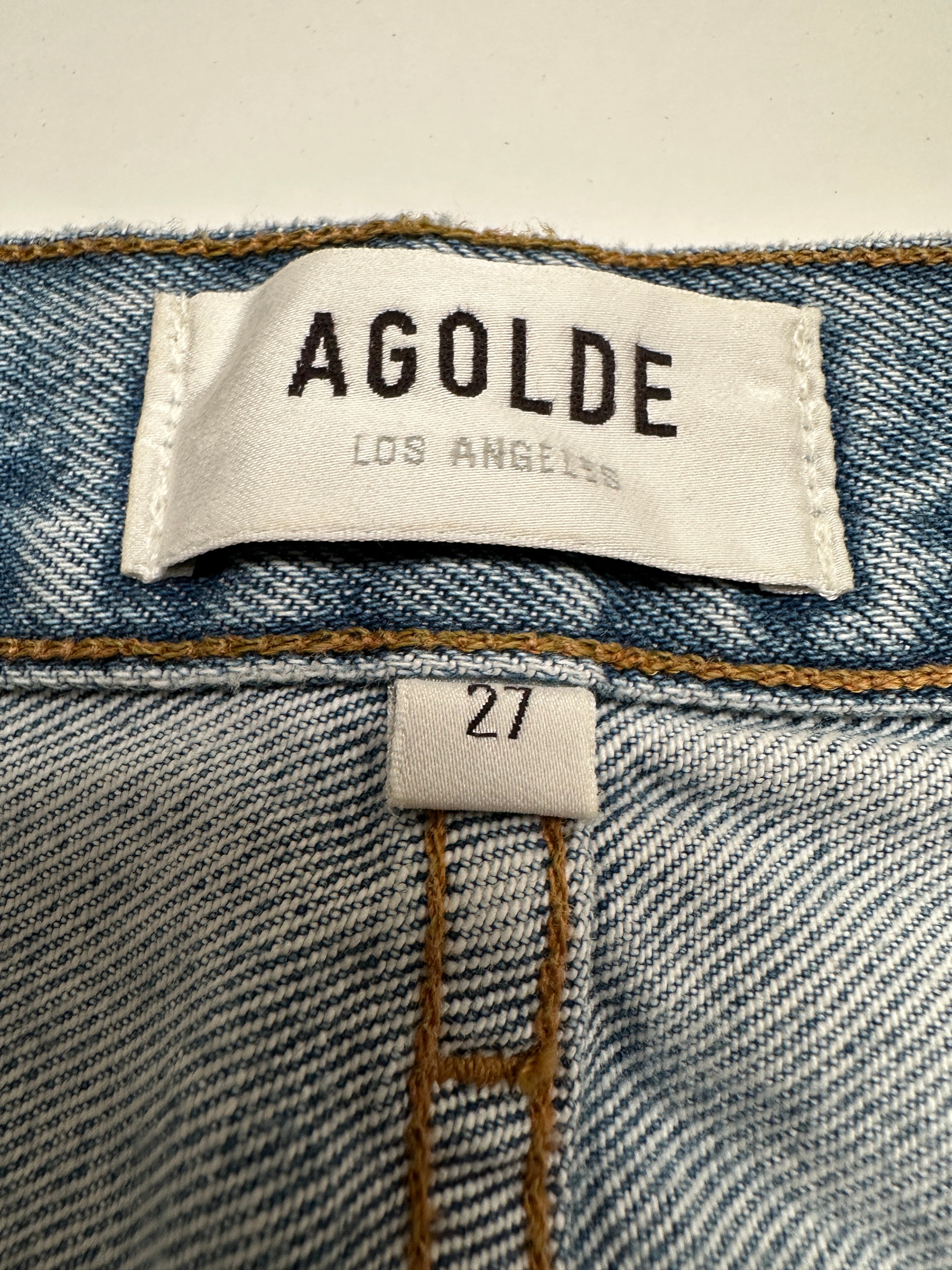 Agolde blue 90'S pinch waist high rise straight - size 27