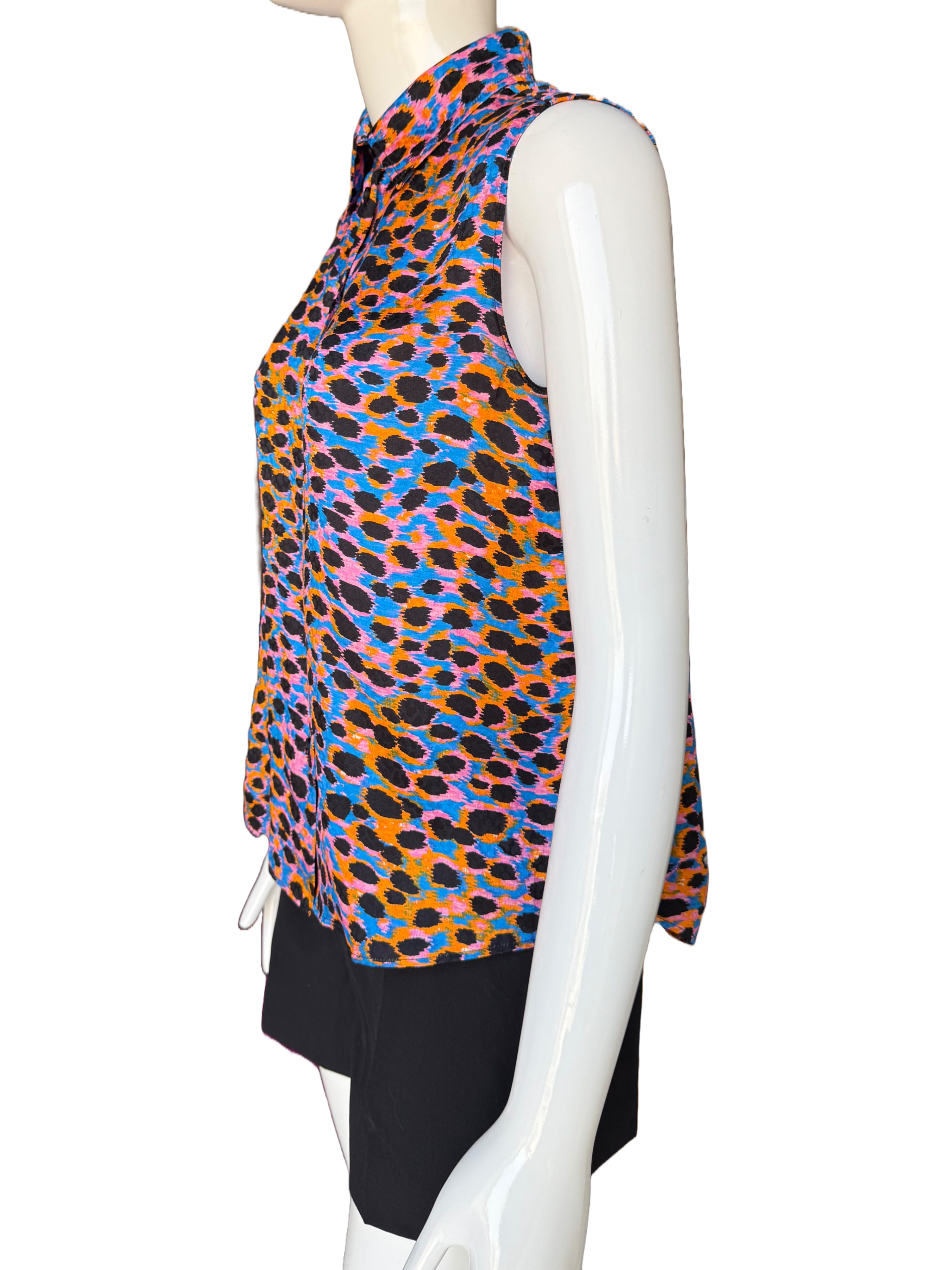 Dior blue leopard and multicolor shirt - size 36