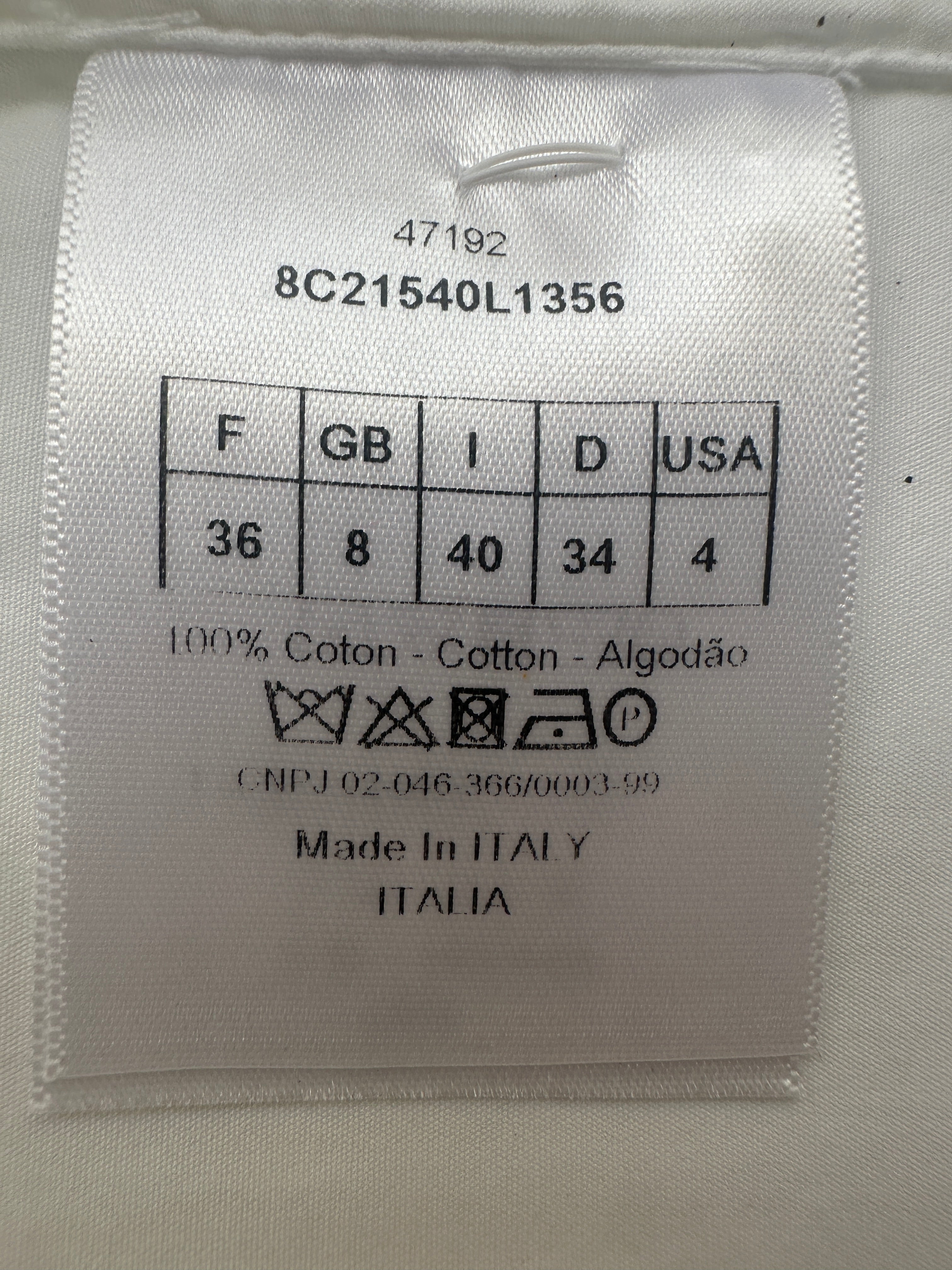 Dior white sleeveless shirt - size 36