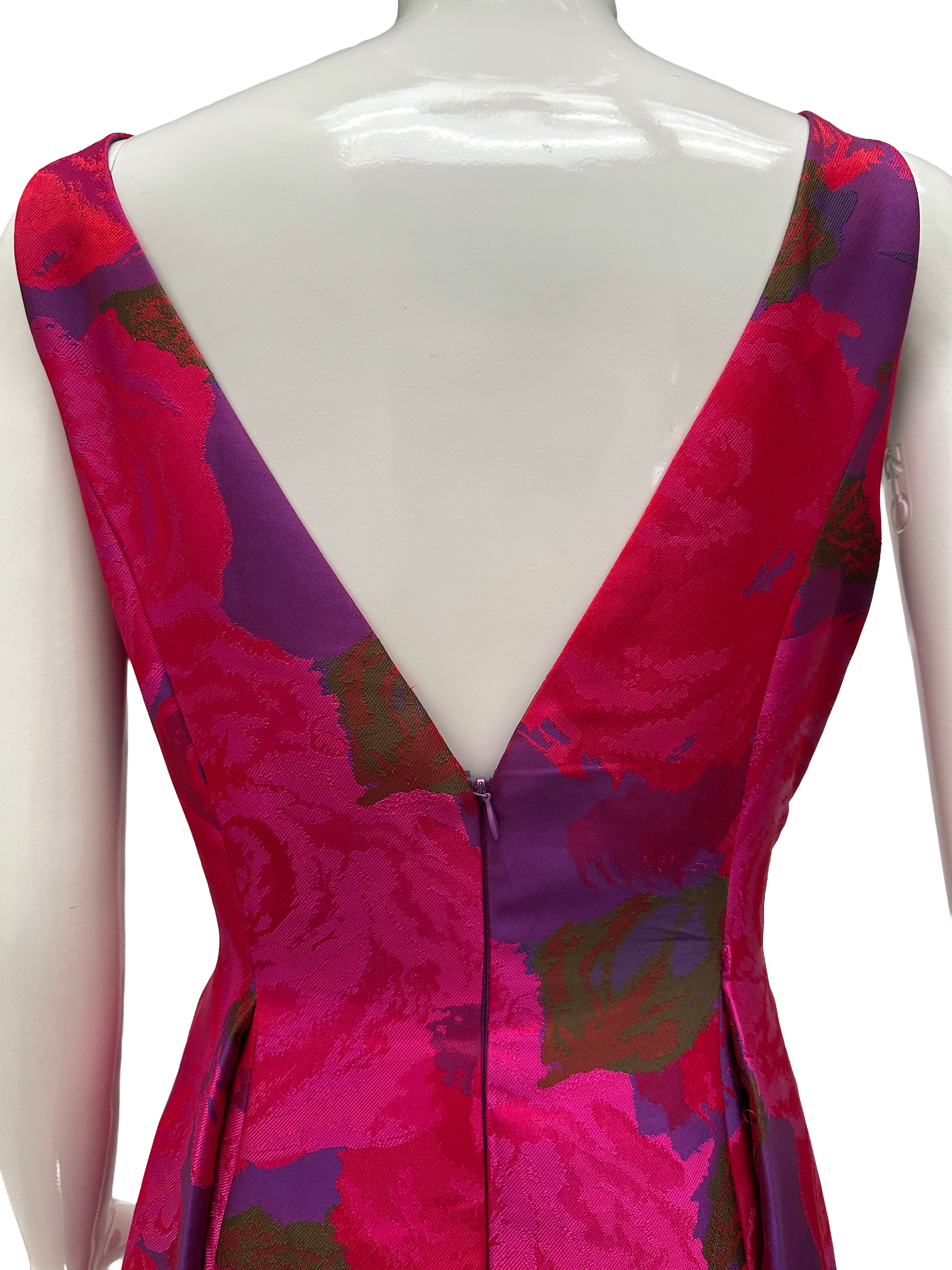 Adriana Papell pink-purple flower dress - size 42