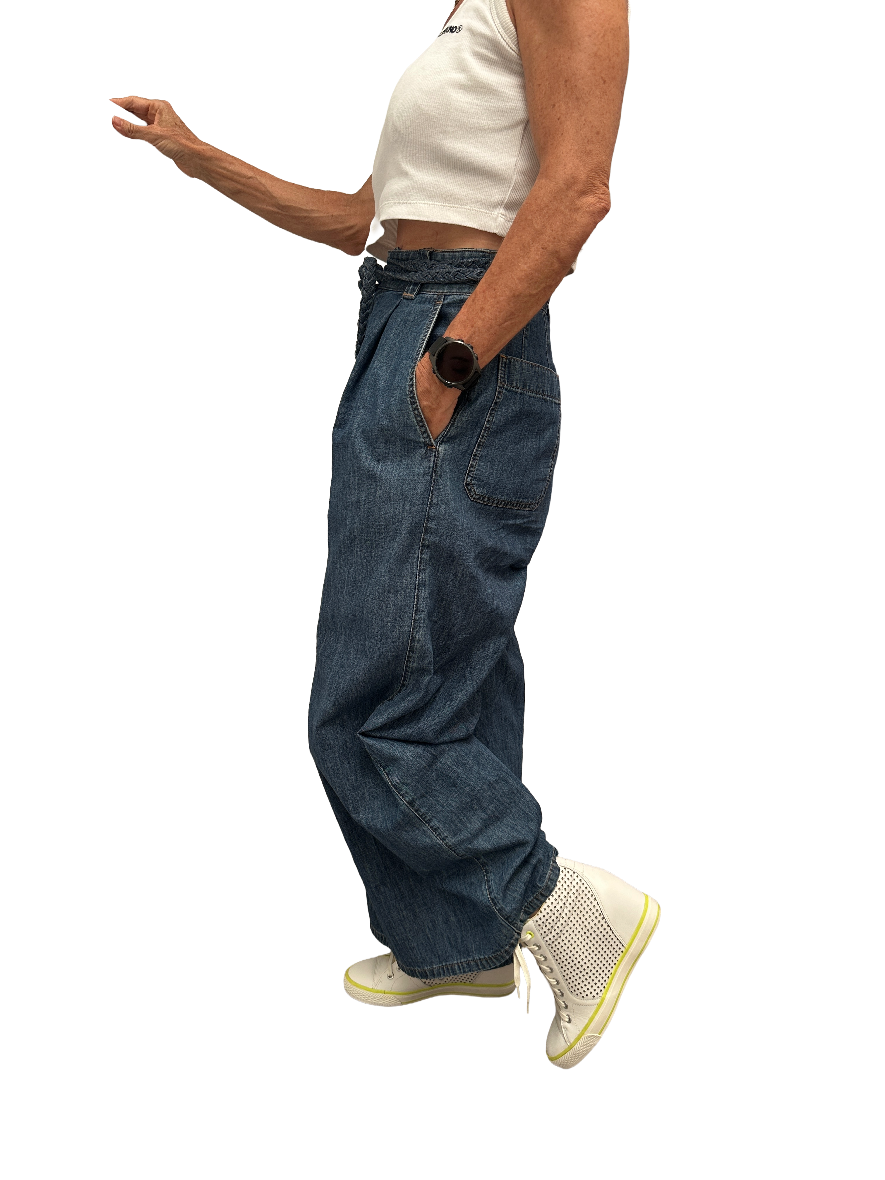 DKNY white wedge sneakers - size 38.5