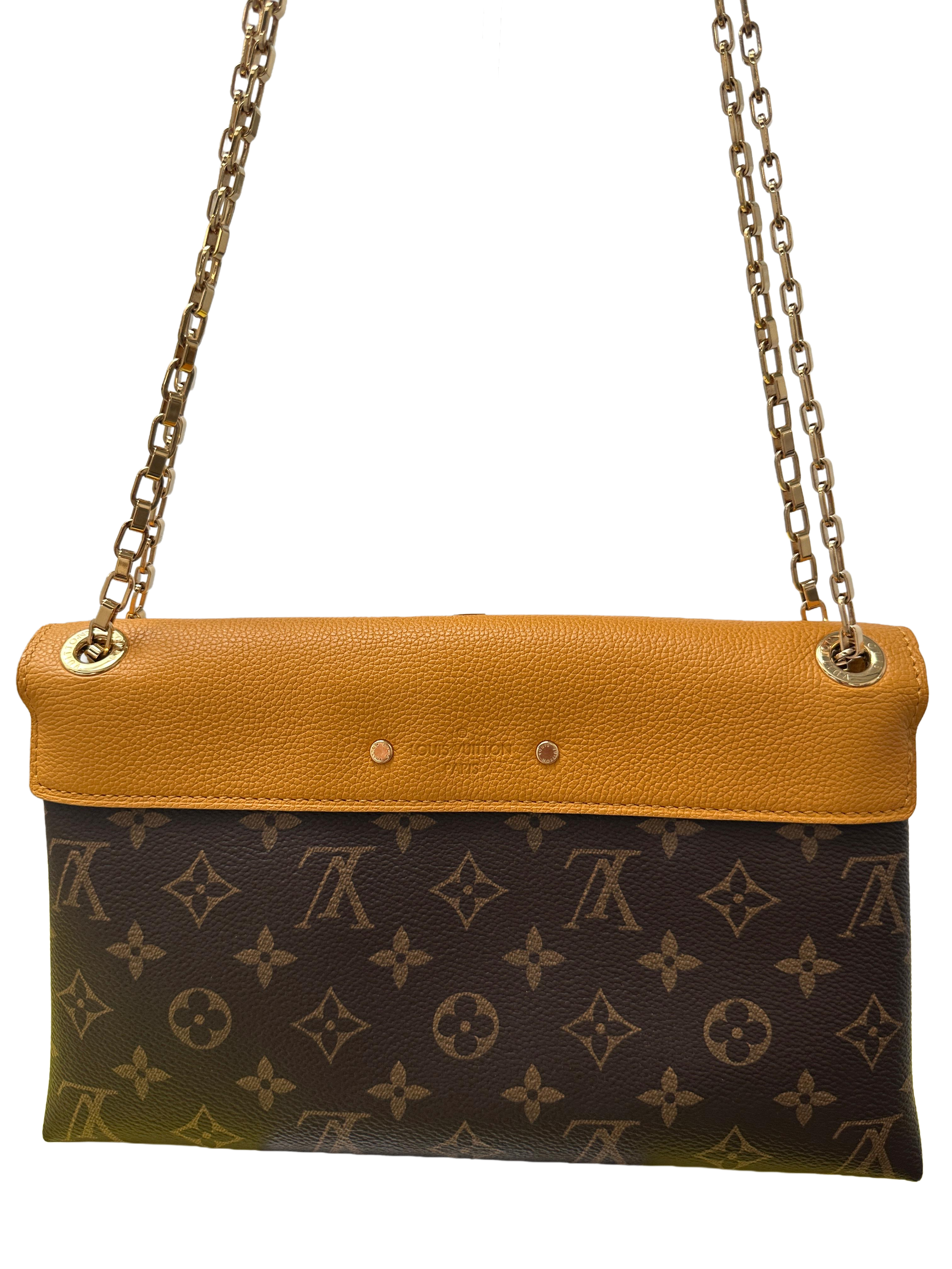 Louis Vuitton safran monogram Pallas chain bag