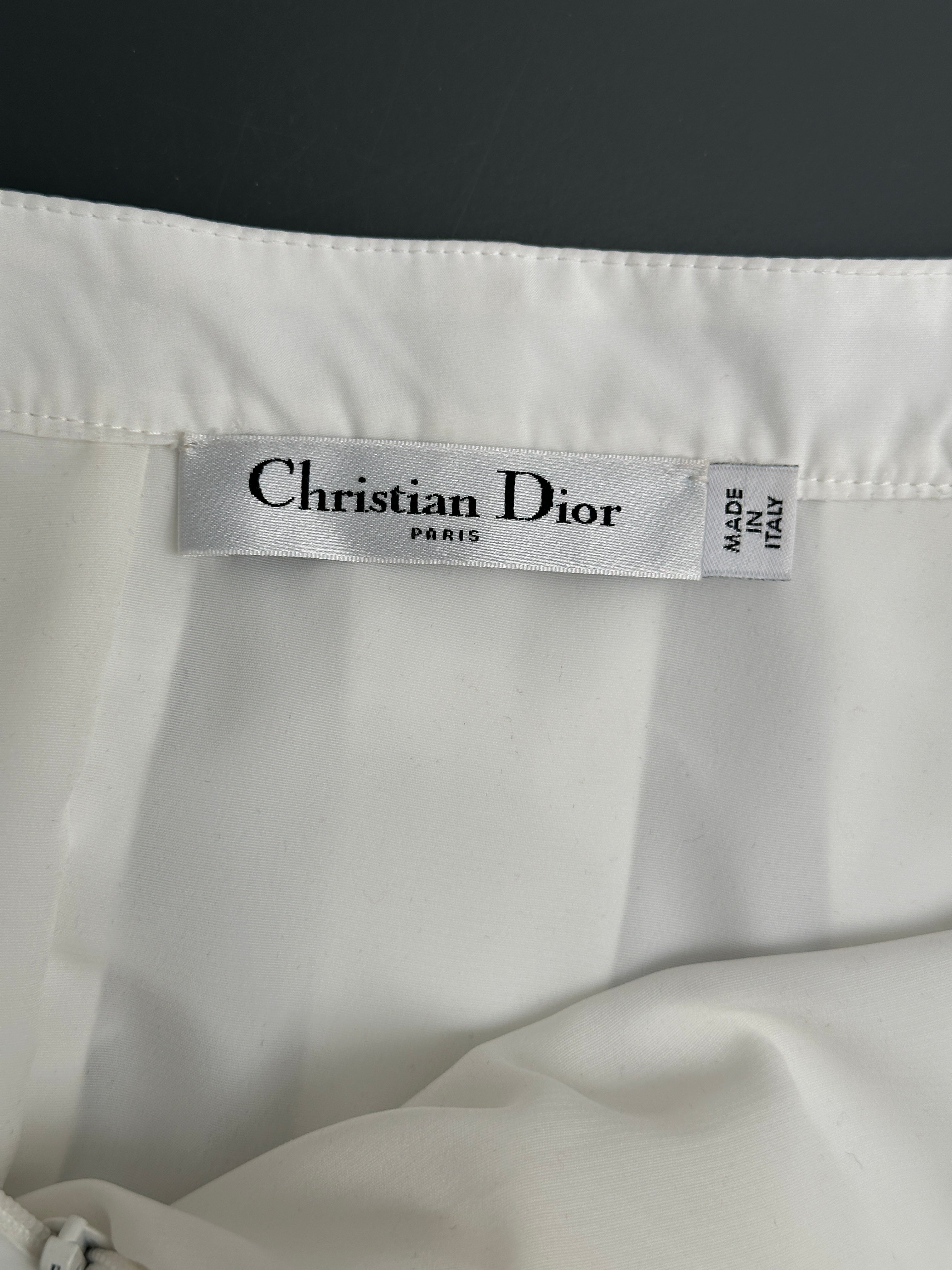Dior white skirt silver belt - size 34