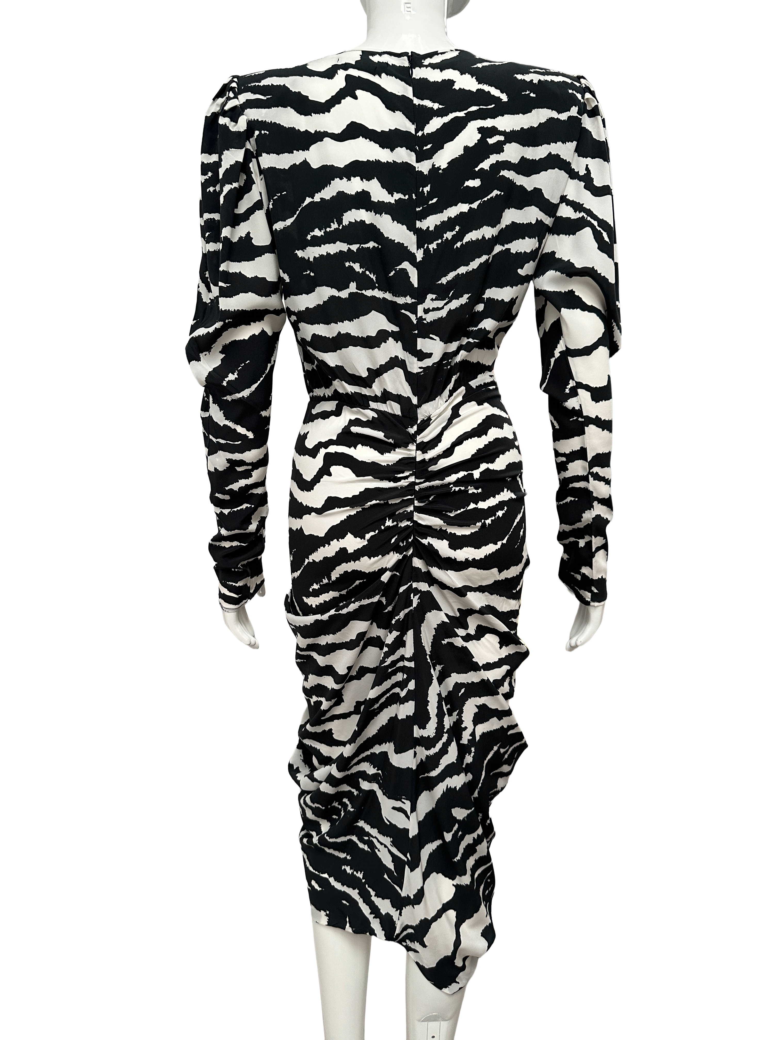 Isabel Marant zebra Frea print drapped dress - size 38