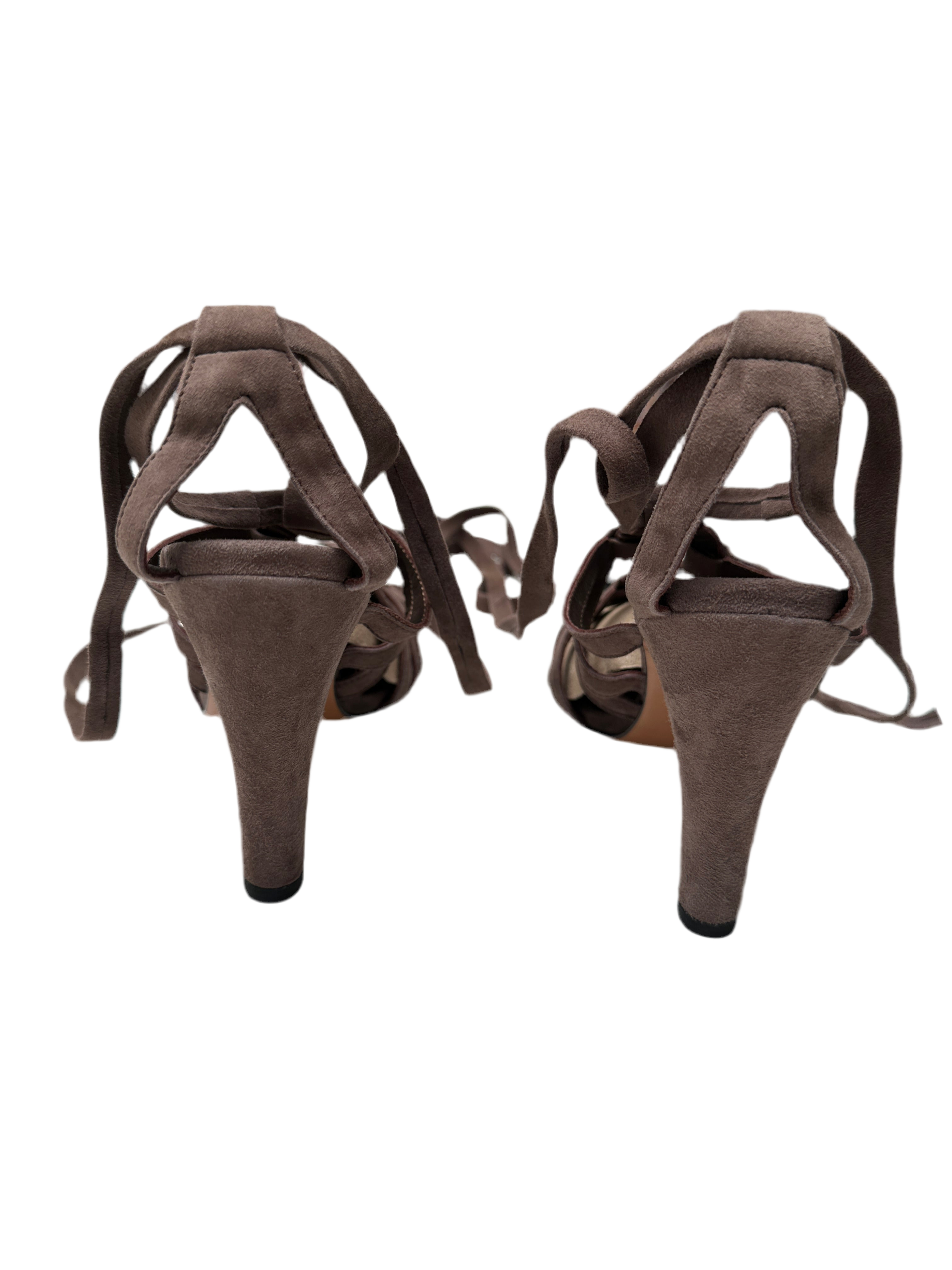 Rabens Saloner brown heeled sandal - size 40
