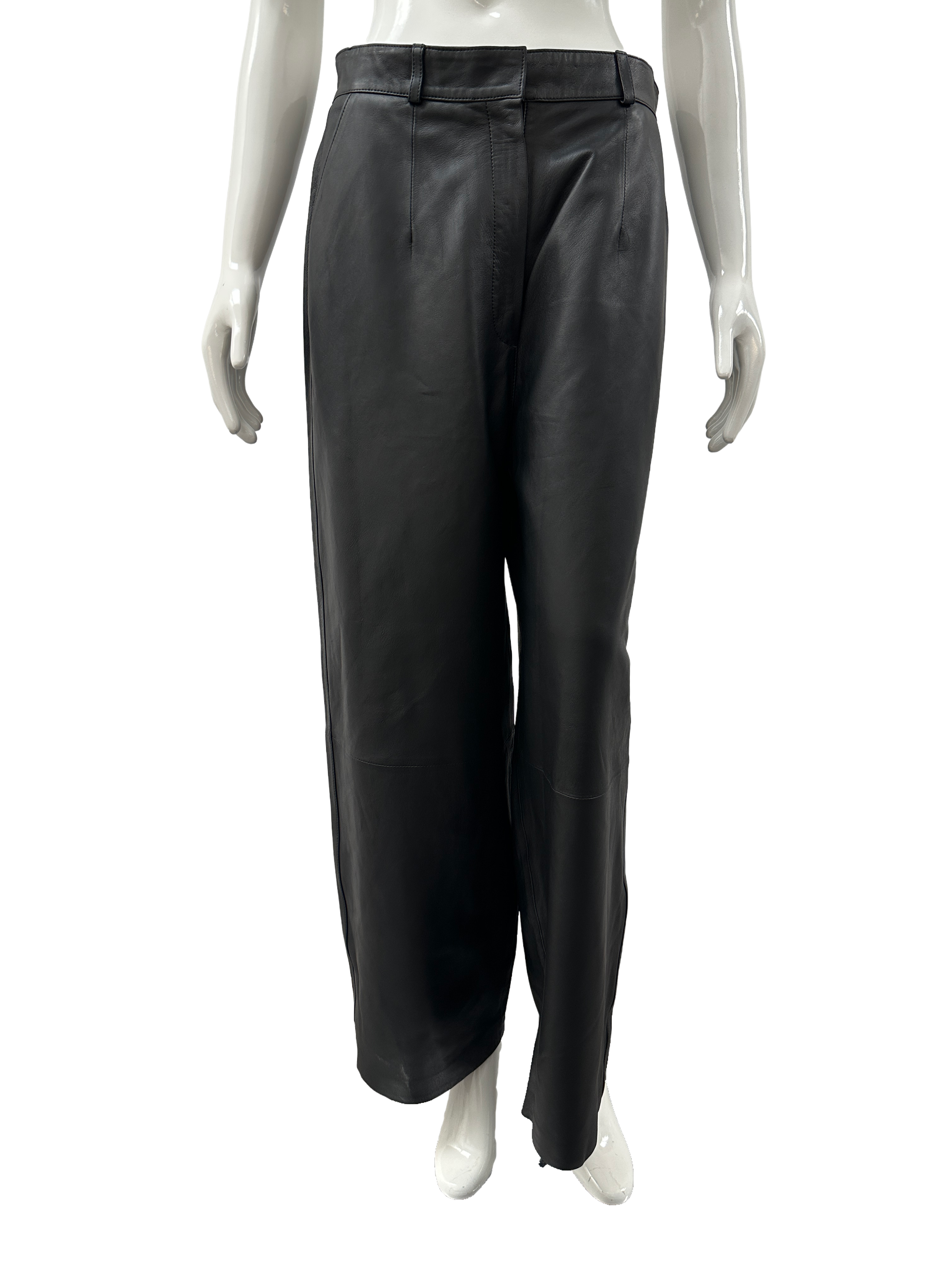 Envelope 1976 Oslo black leather tailored pants - size 40