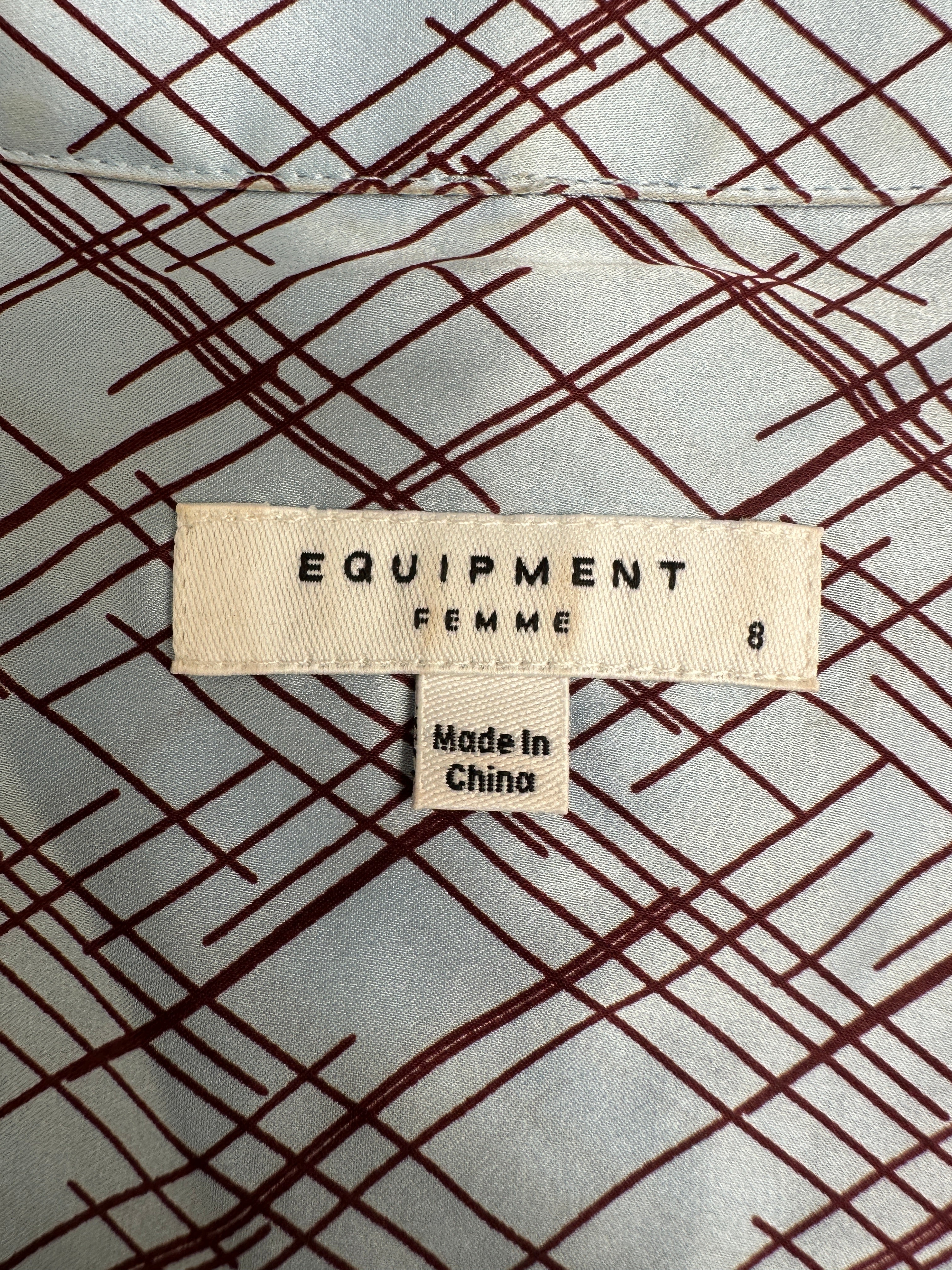 Equipment silk printed midi dress - size 40