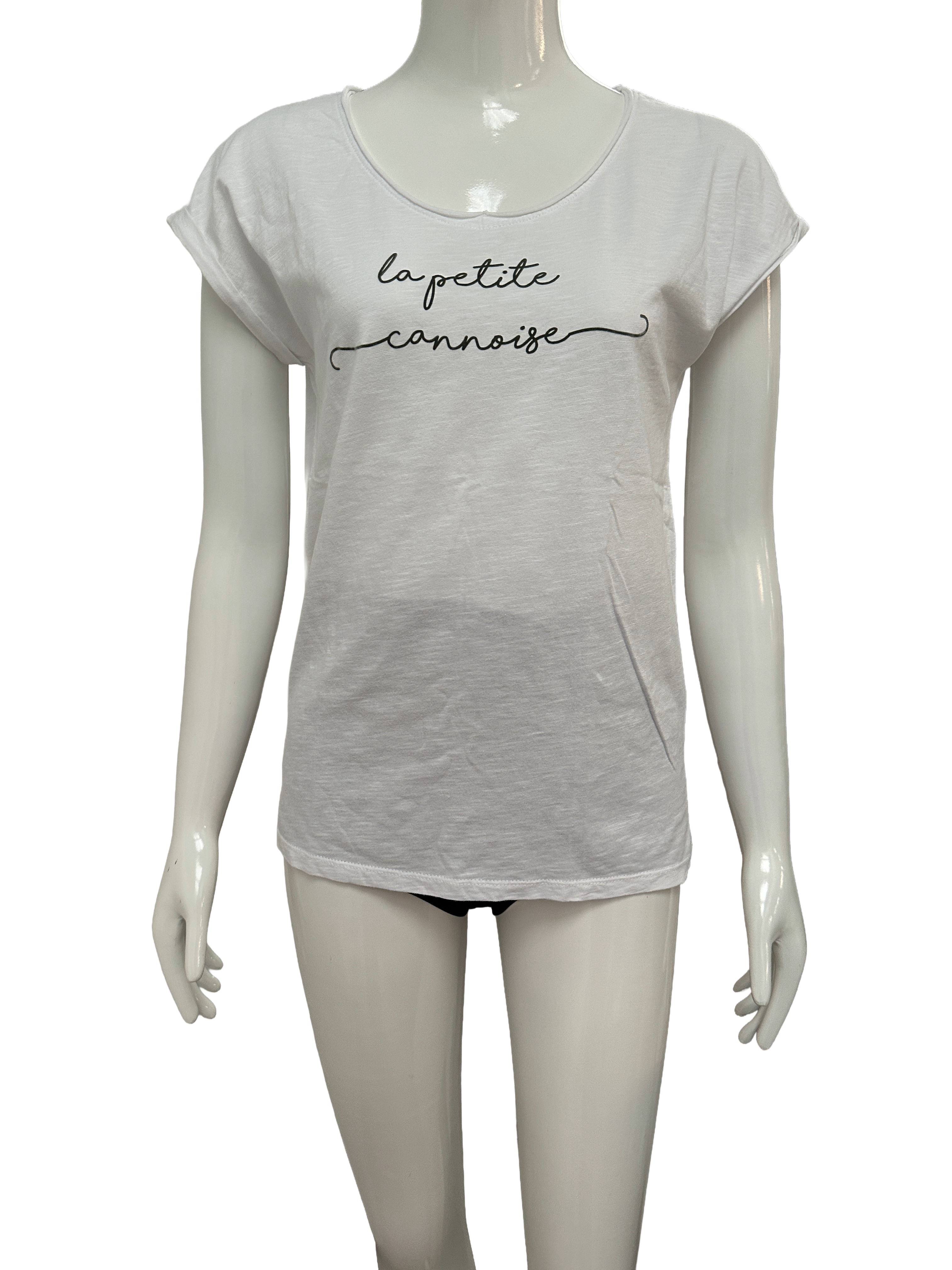 Anouk Nonin white tee shirt "la petite cannoise" - size 36