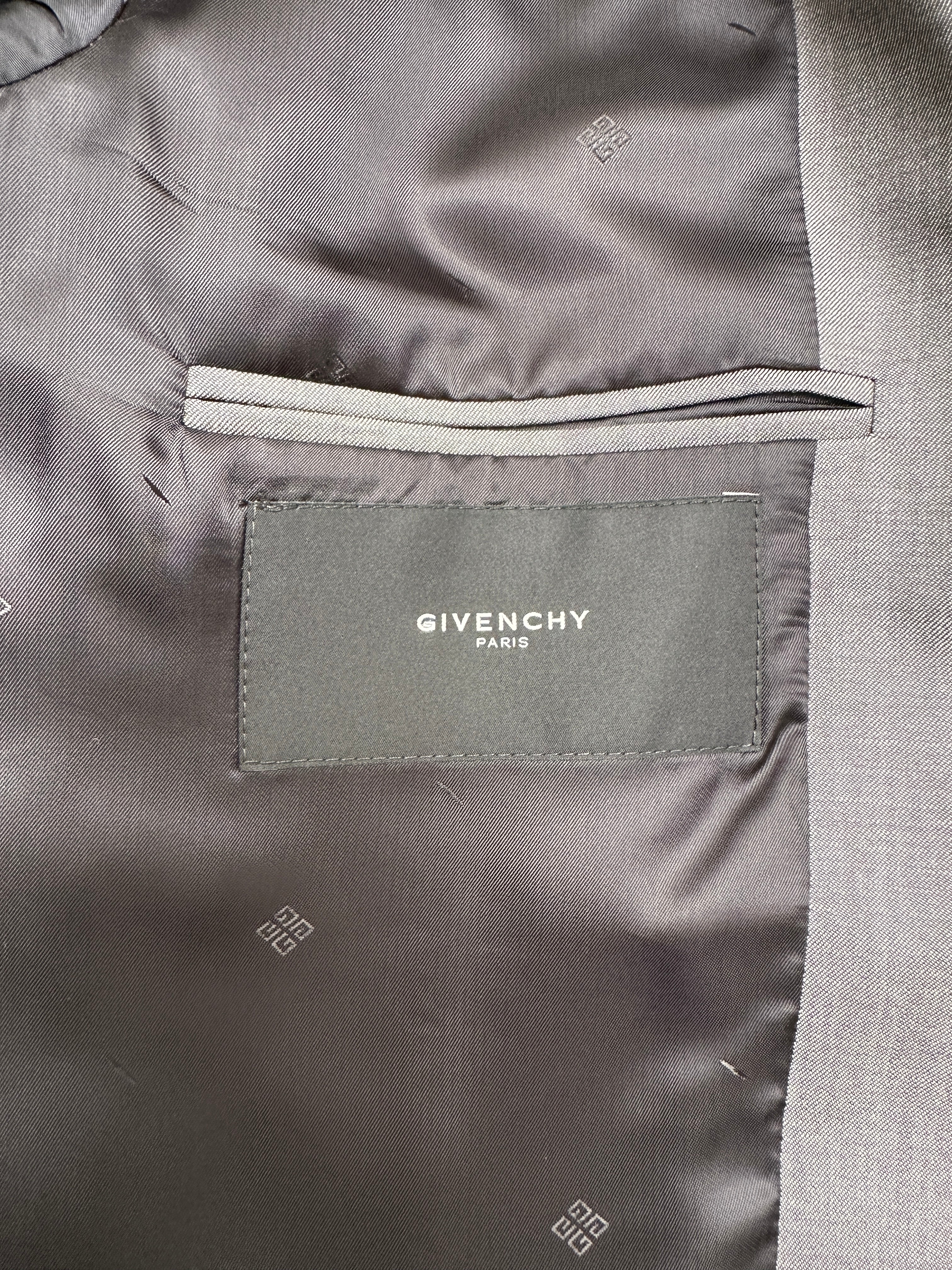 Givenchy grey wool tailored blazer - size 50