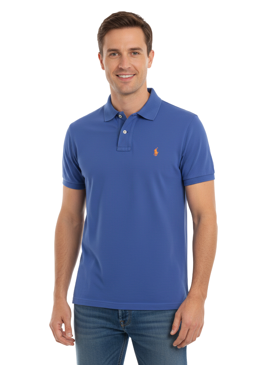 Polo Ralph Lauren light blue slim fit polo shirt - size M