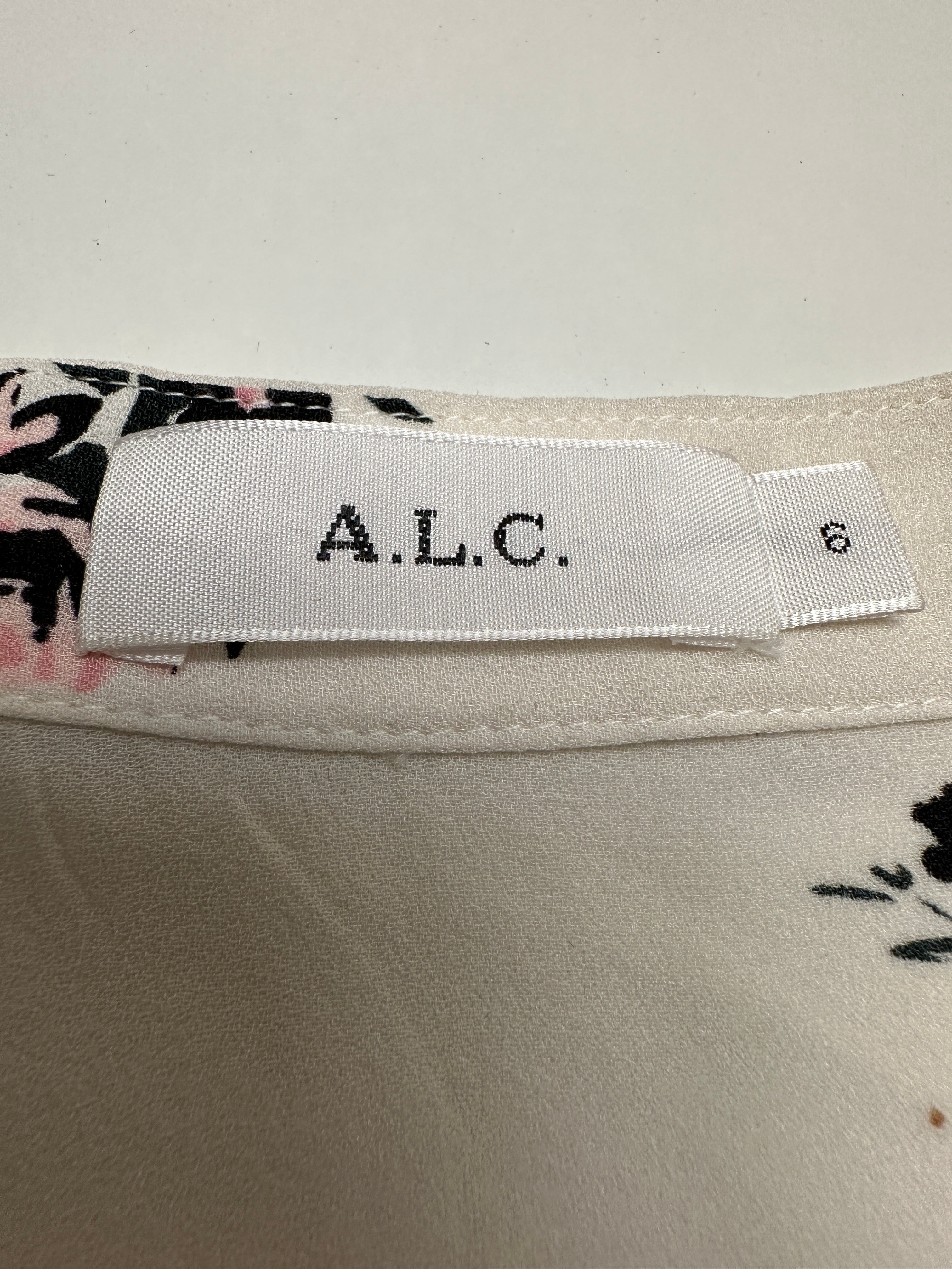 A.L.C white floral blouse - size 36