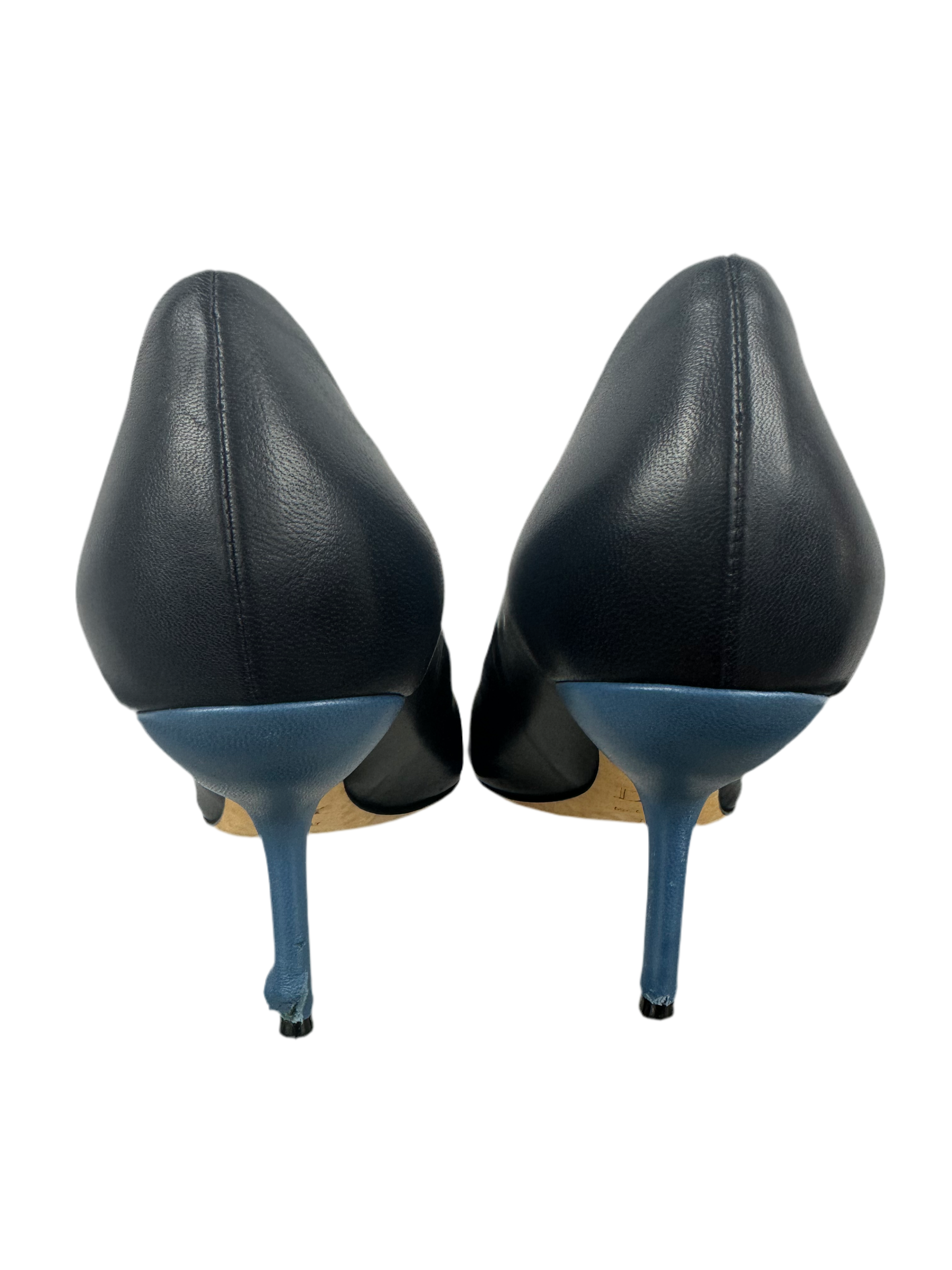 Dior black leather pumps embellished with a flowerbud - size 36
