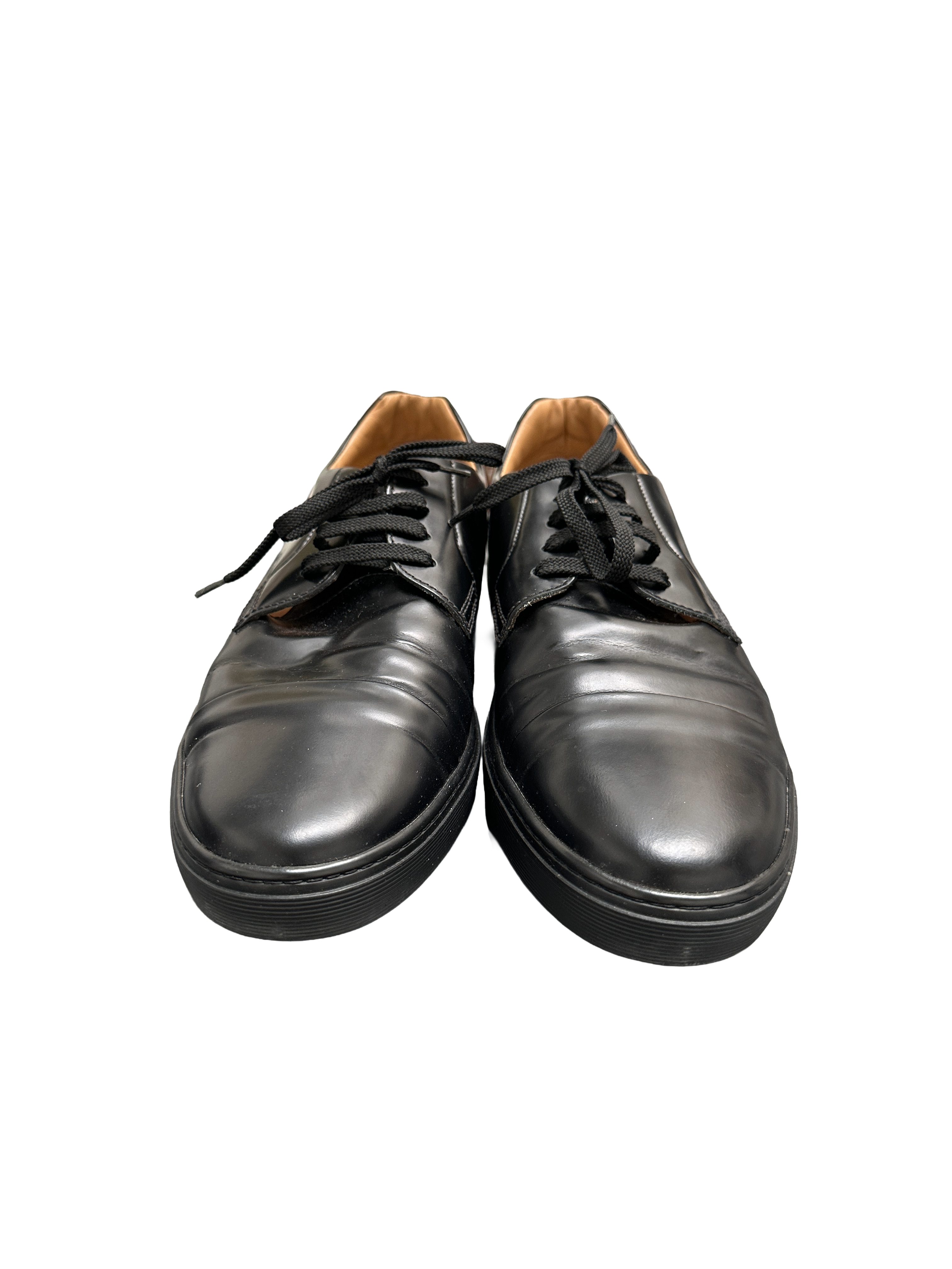 Tod's black leather lace-up shoes - size 41.5