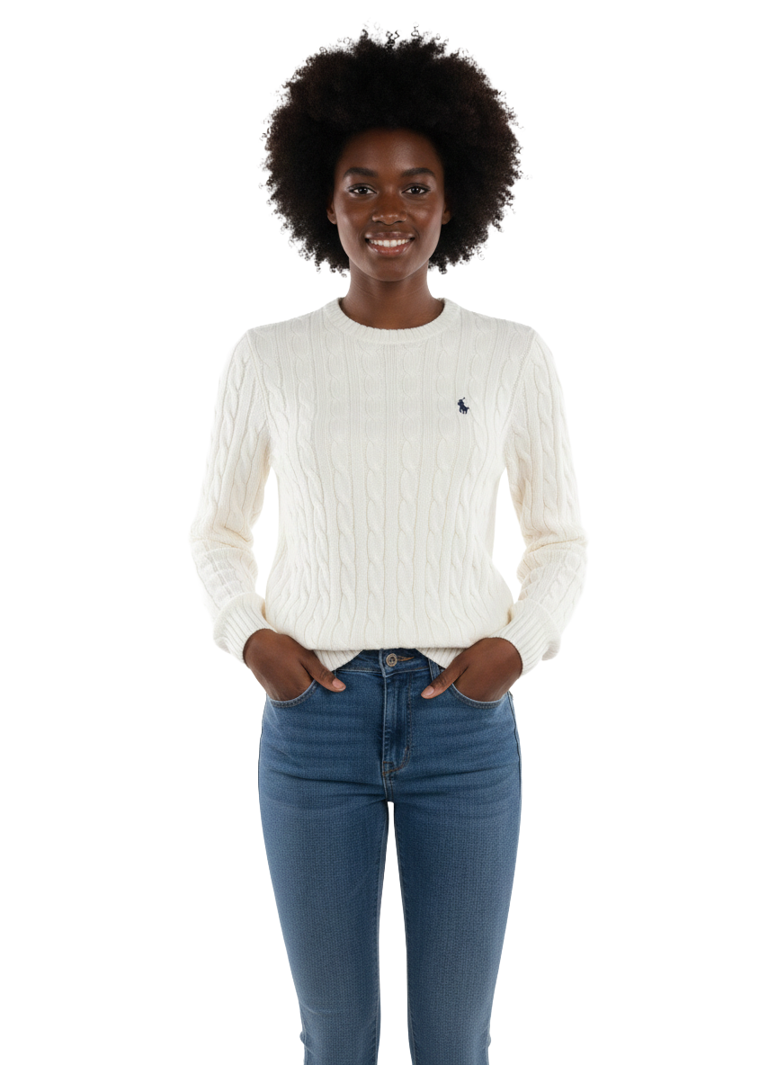 Ralph Lauren Sport cream cable knit sweater - size M