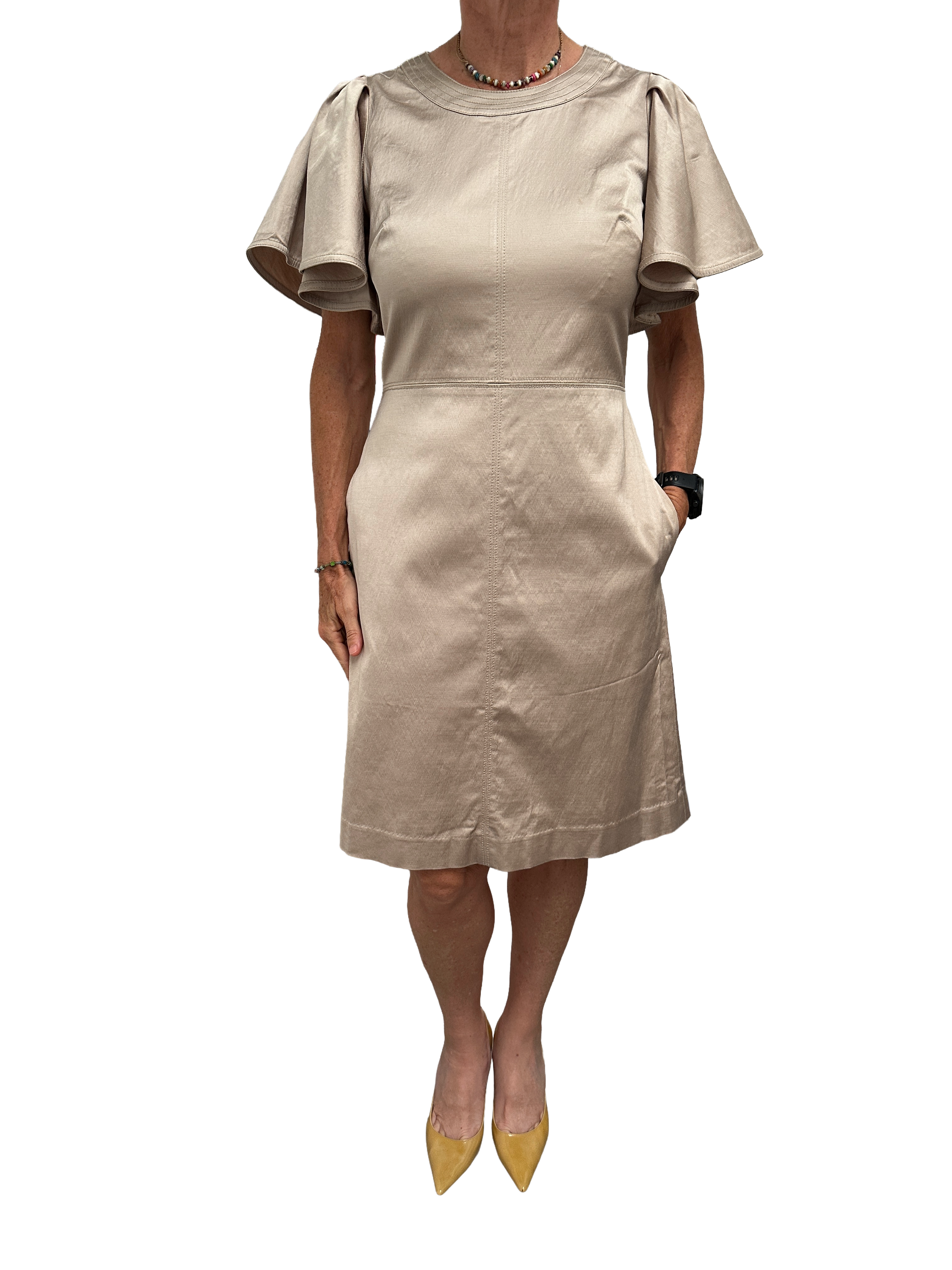 Banana Republic gold short dress - size 34