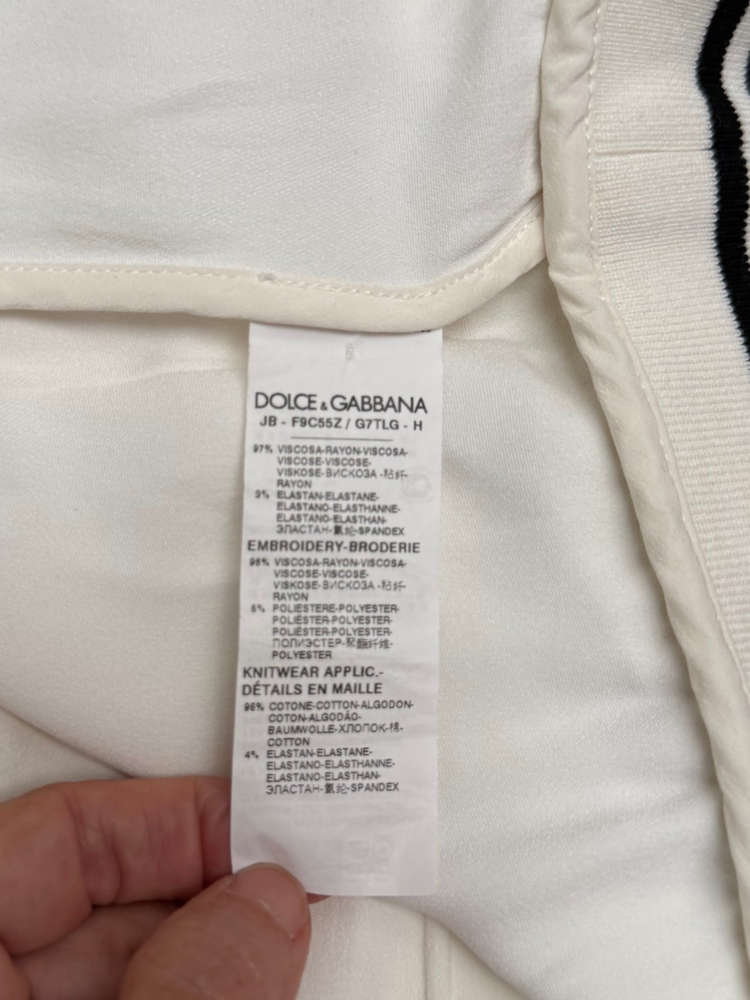 Dolce & Gabbana floral embroidered track jacket - size 38