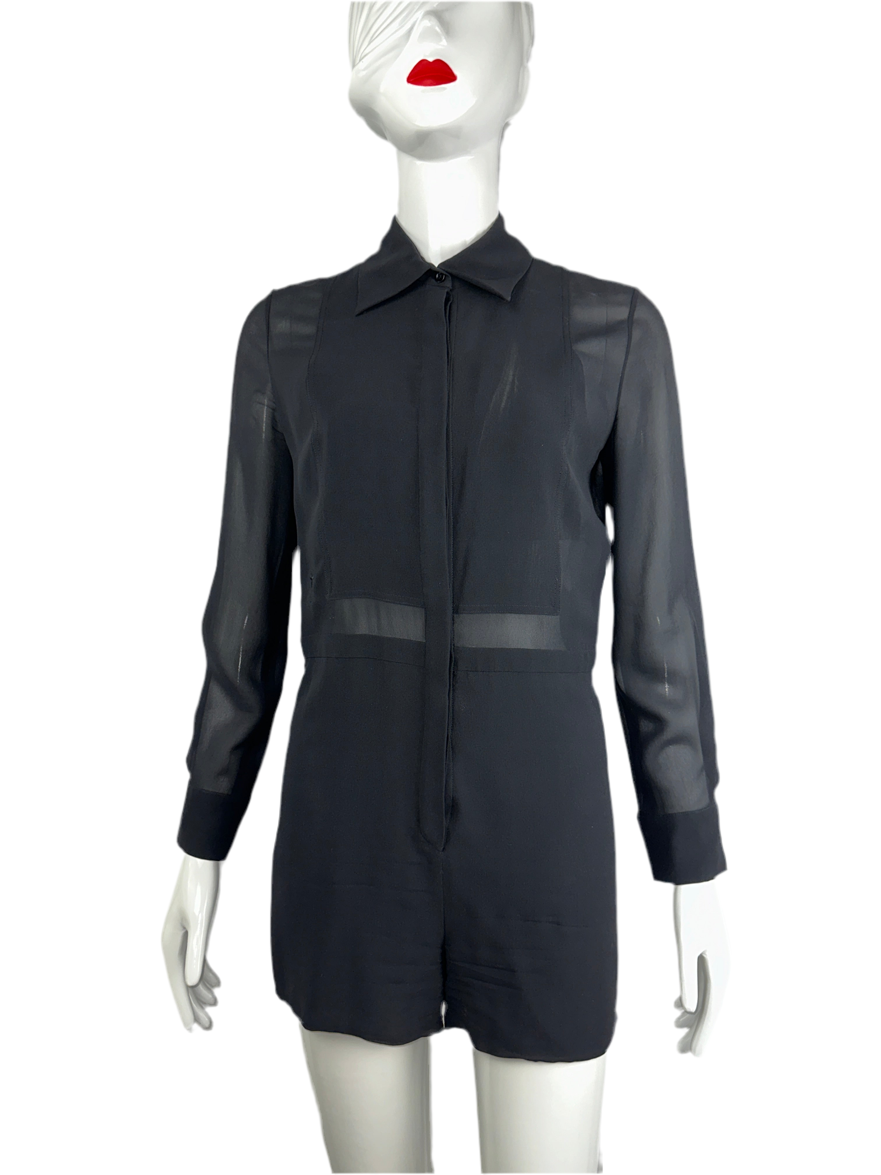 Dior jumpsuit shorts black shirt - size 34