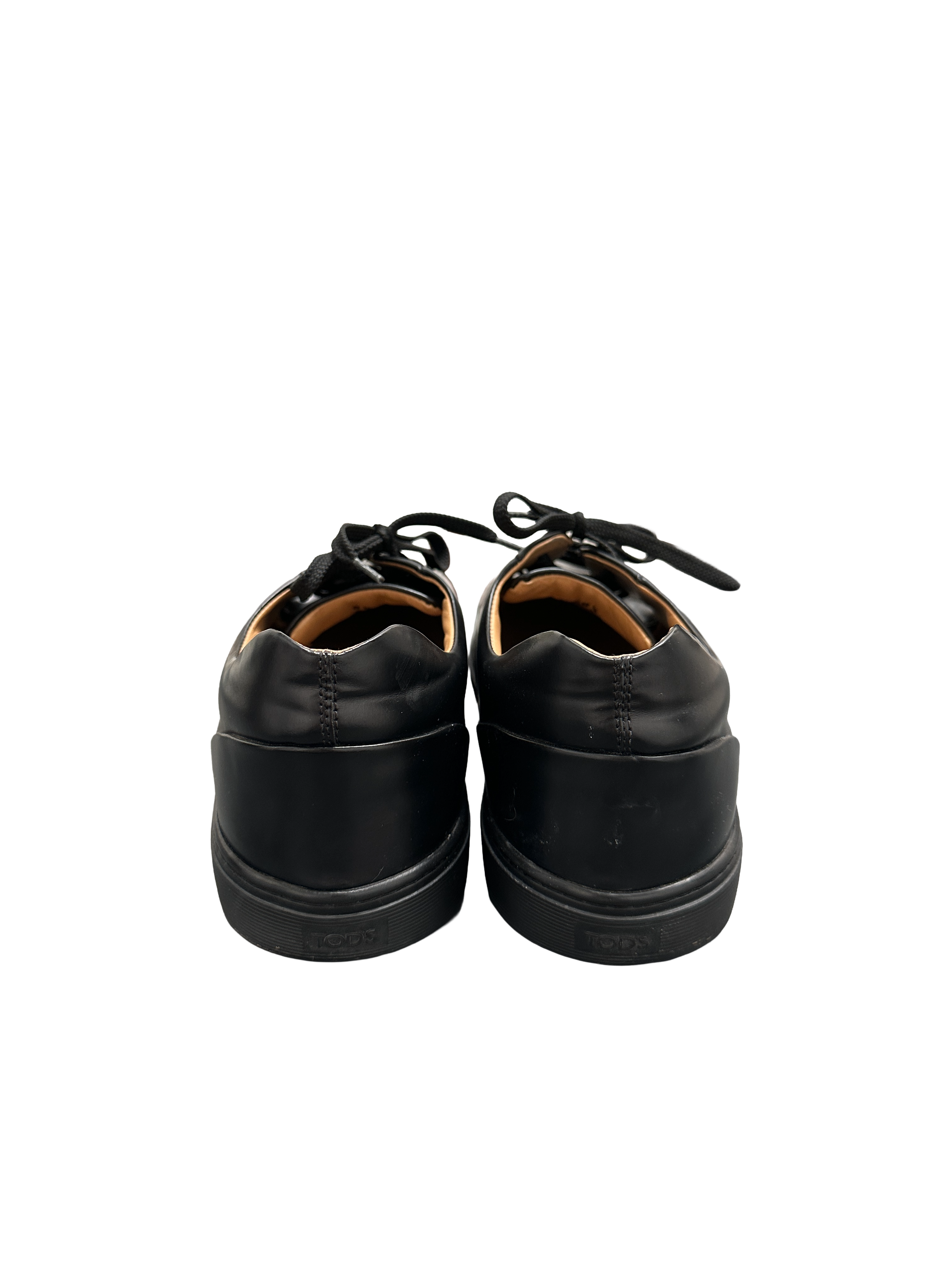 Tod's black leather lace-up shoes - size 41.5