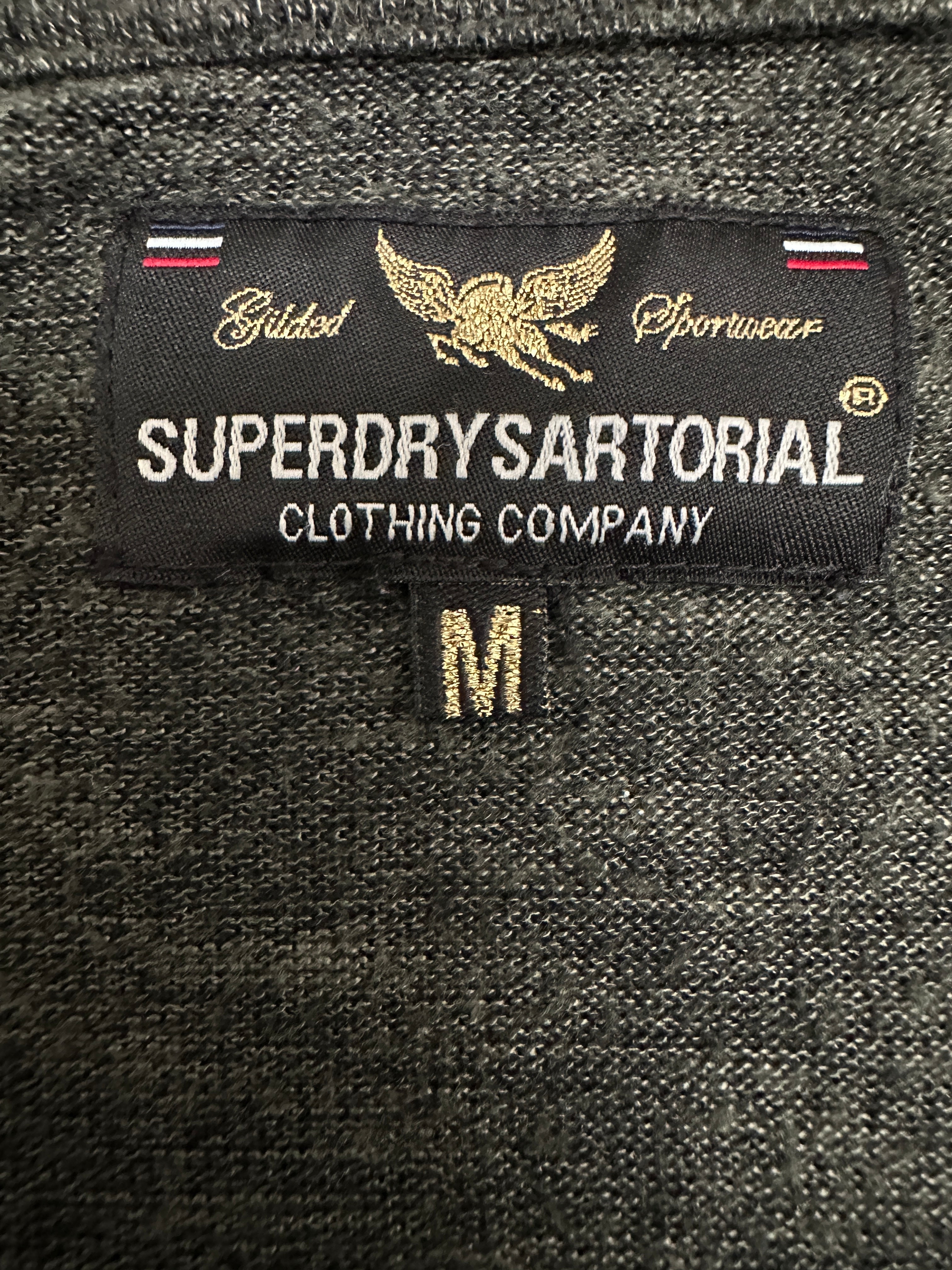 Superdry Sartorial graphic long sleeve top - size M