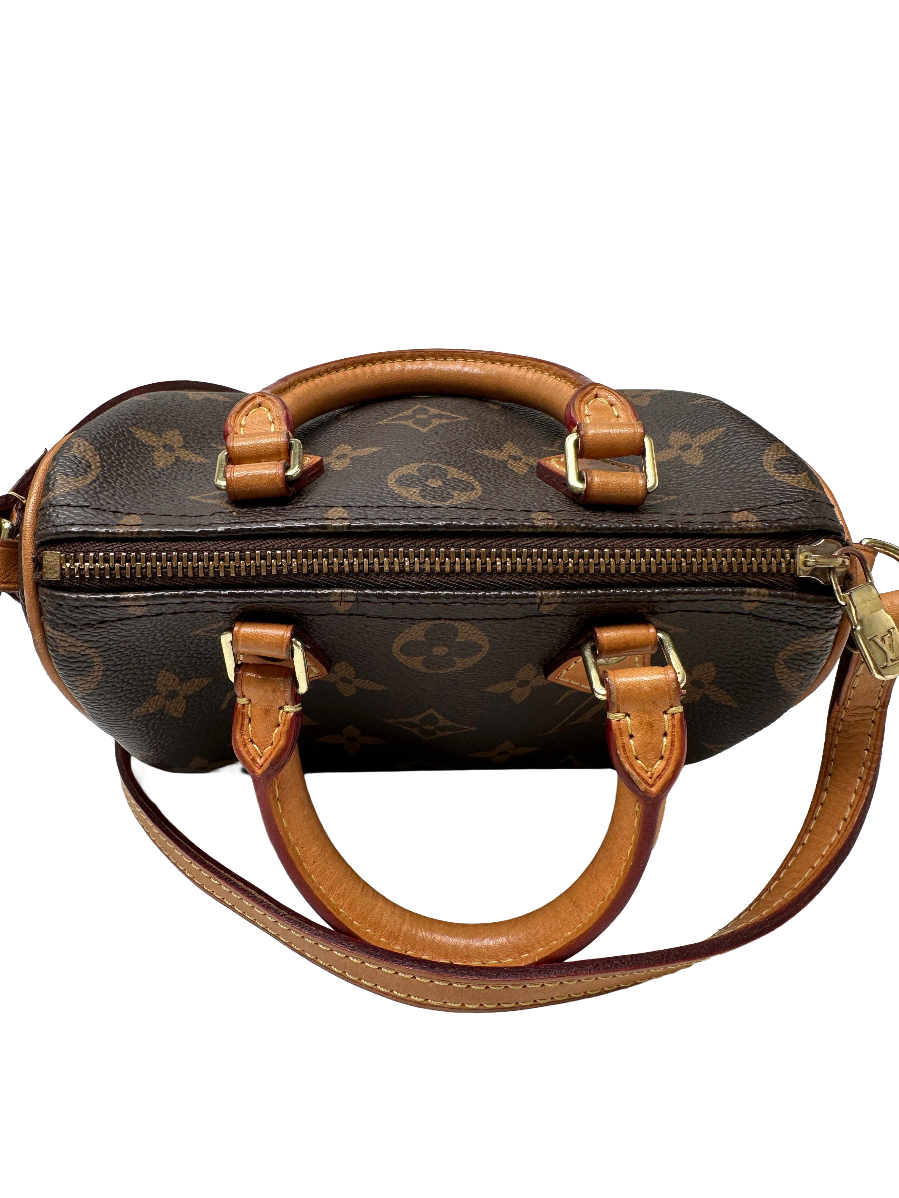 Louis Vuitton mini speedy monogram with shoulder strap