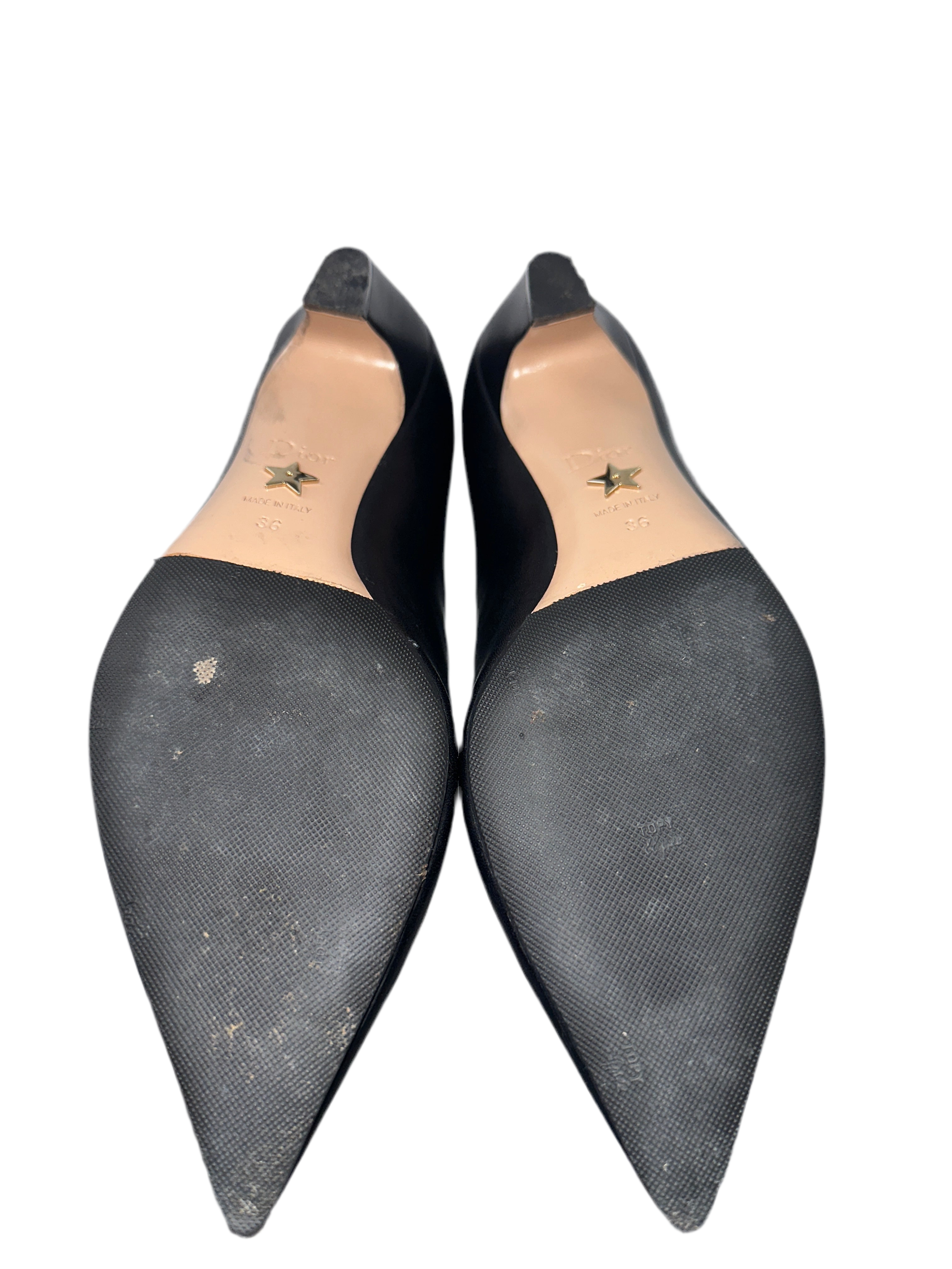 Dior pointed black ankle boots - size 36