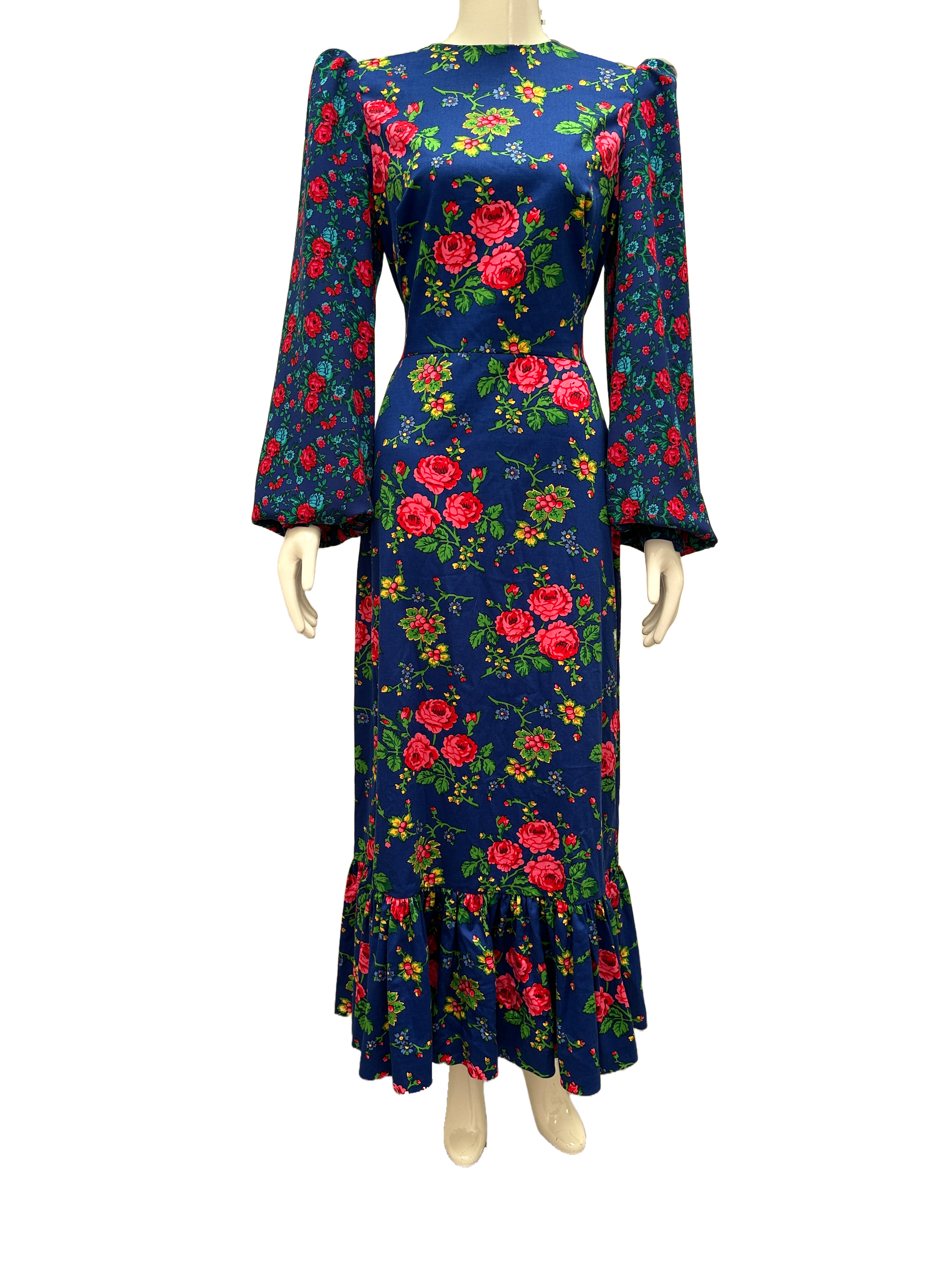 The Vampire Wife blue dress with floral pattern - size 40
