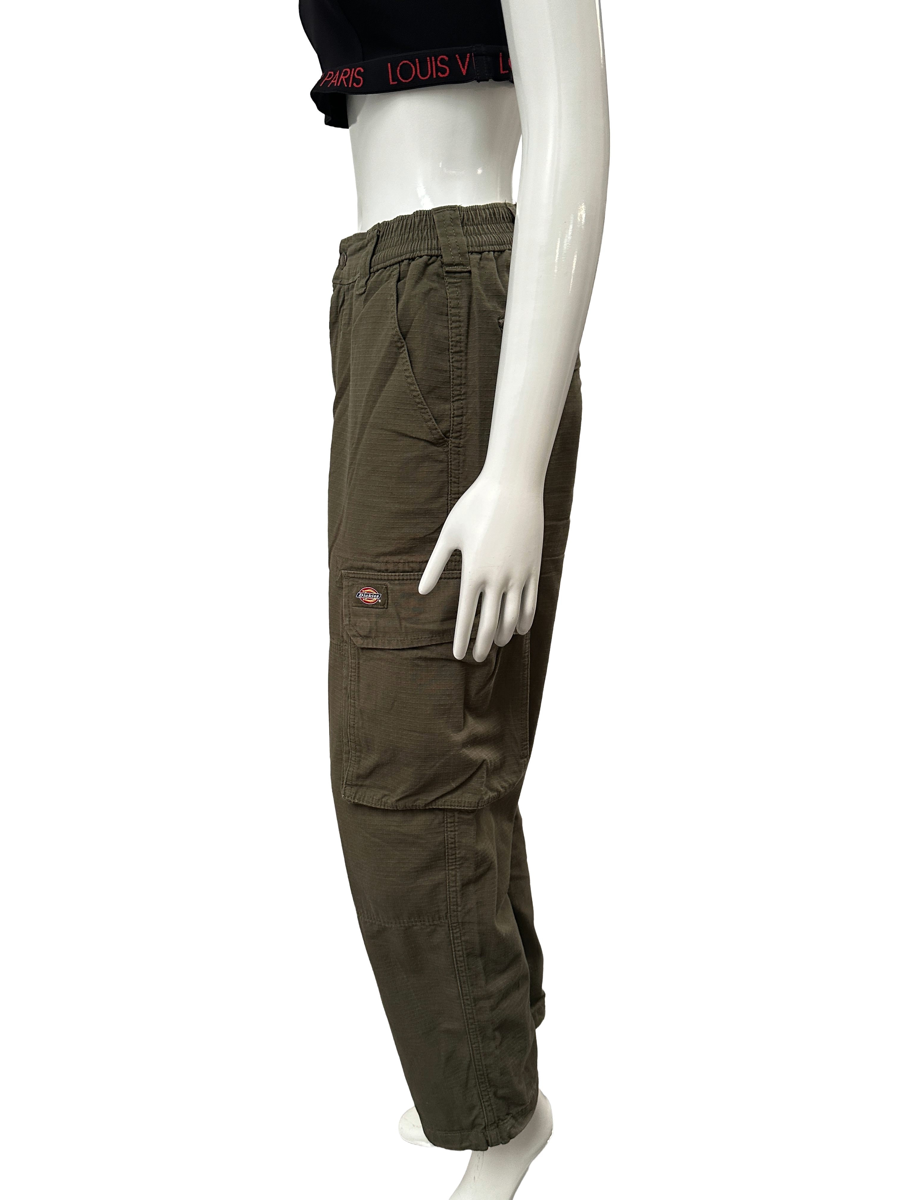 Dickies olive green cargo pants - size W28