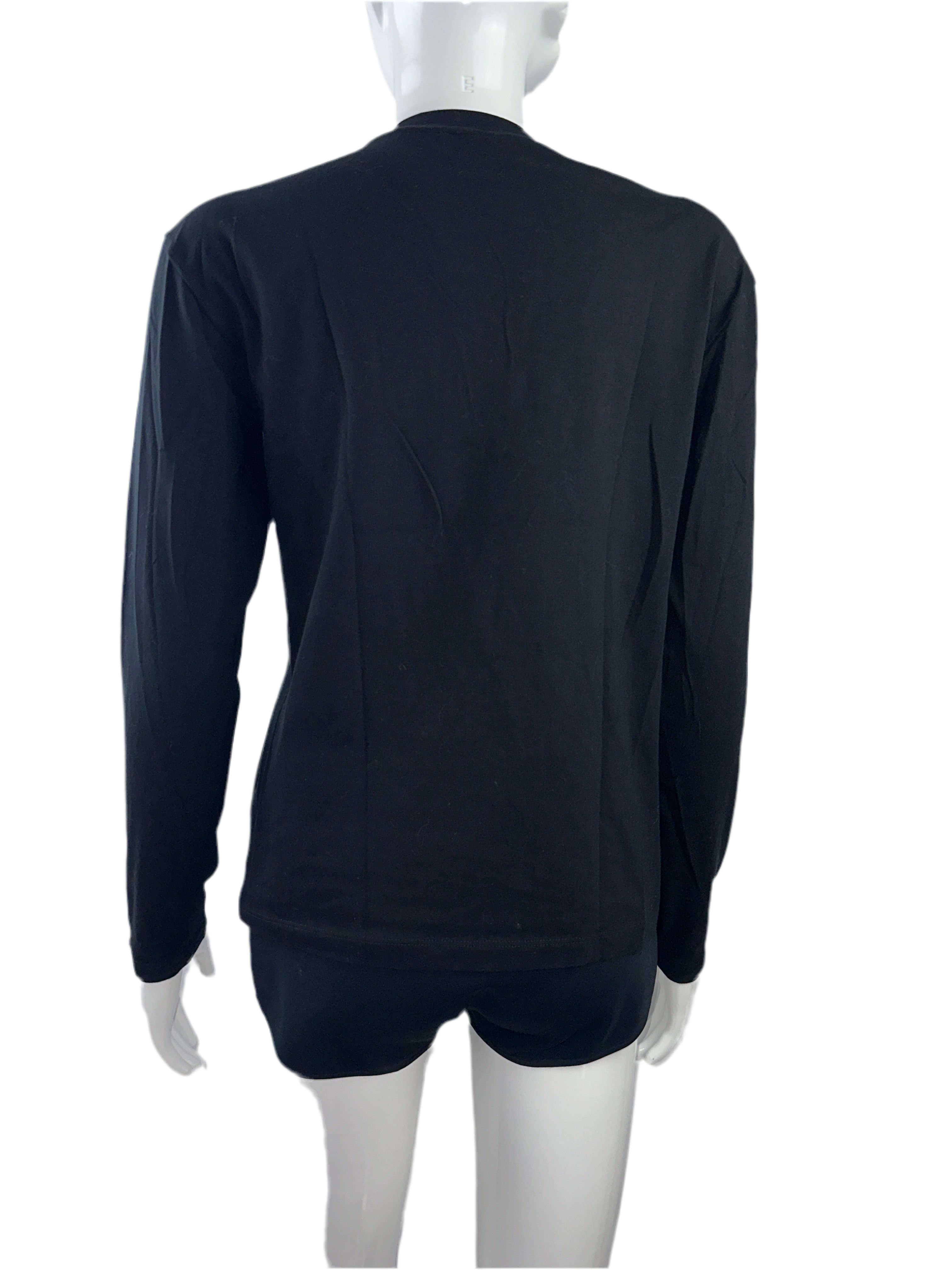 Emporio Armani long-sleeved black top - size 38