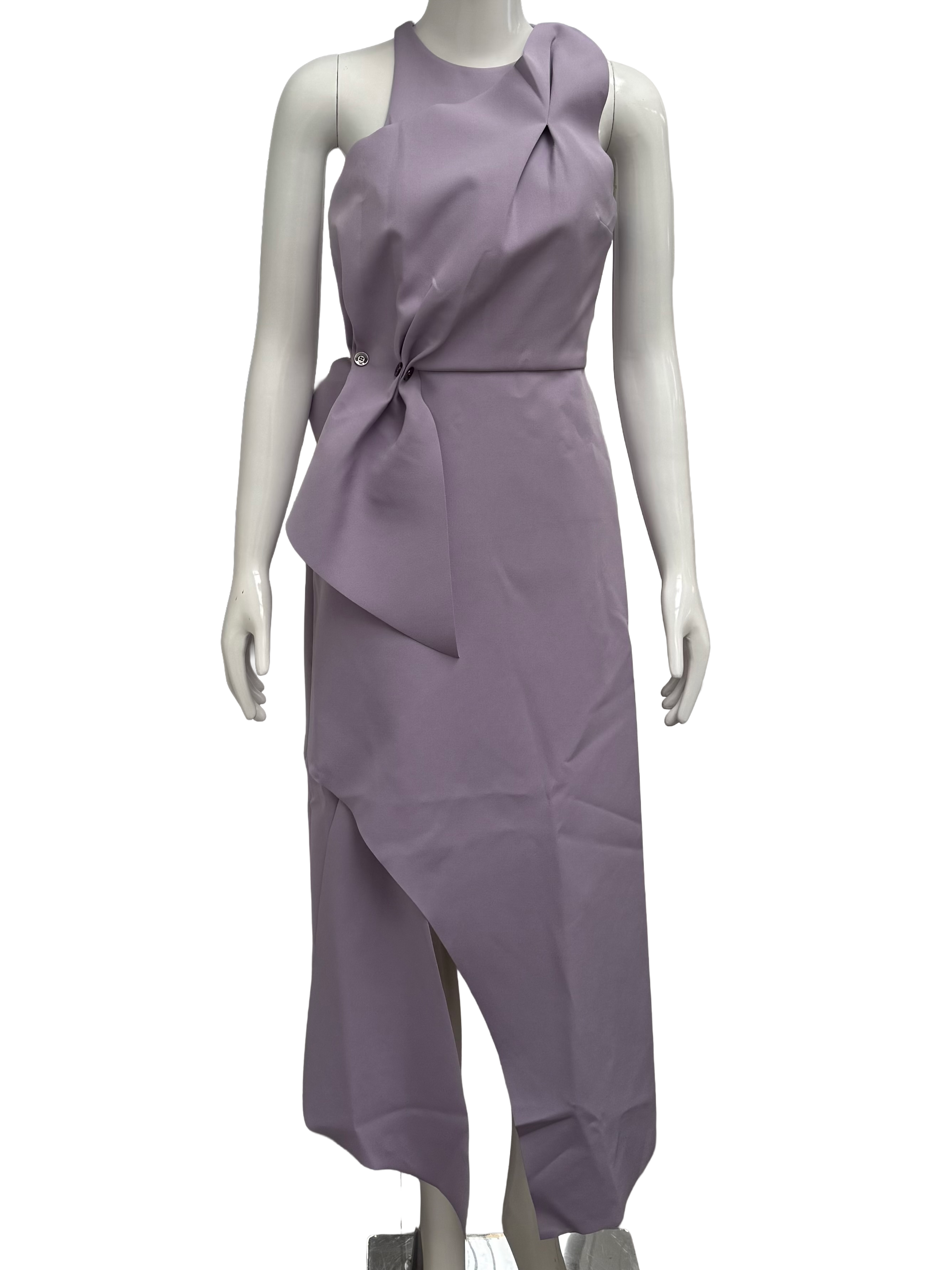 Rachel Gilbert draped sculptural gown lilac - size 36