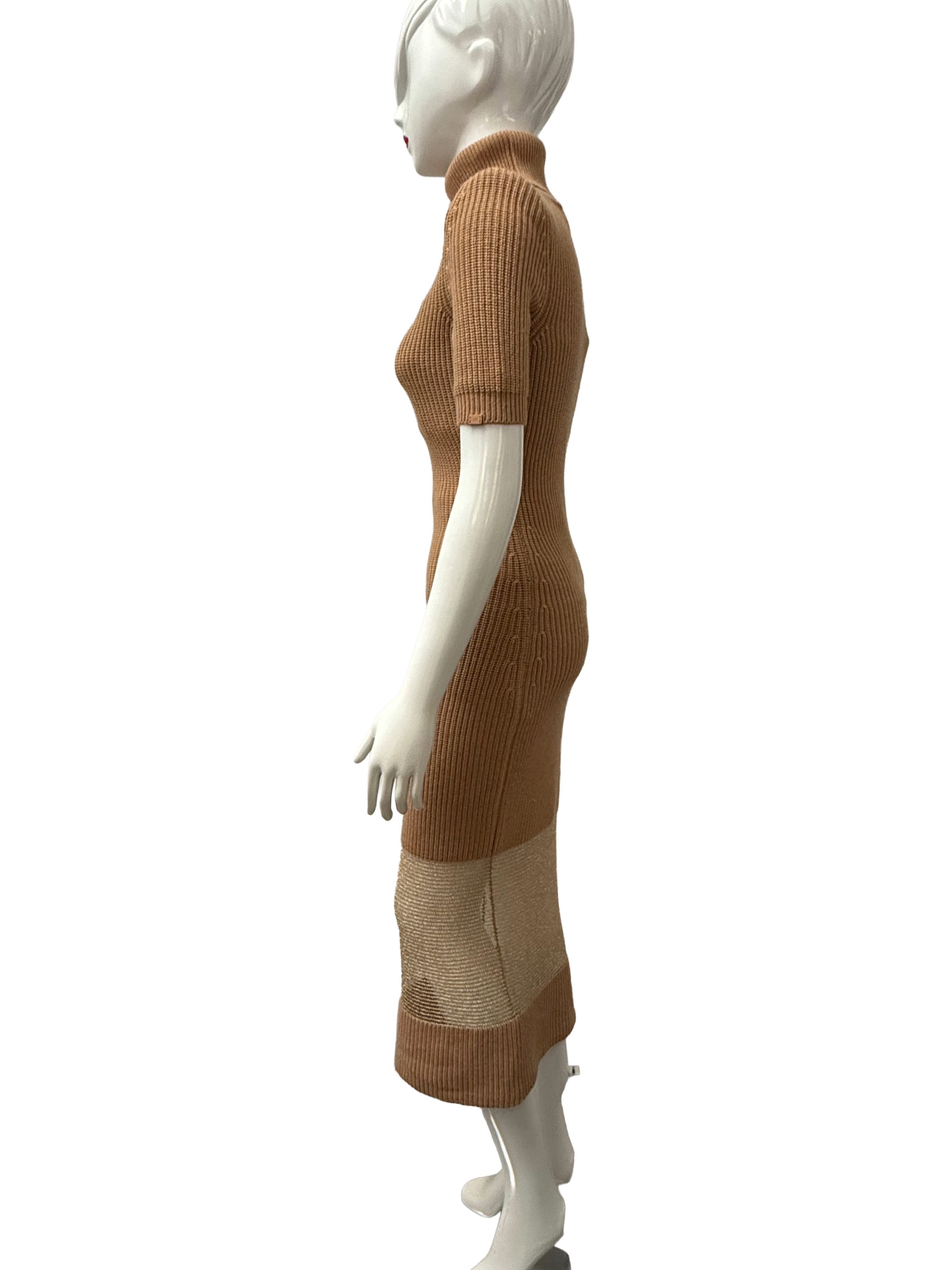 Elisabetta Franchi knitted turtleneck maxi dress - size S