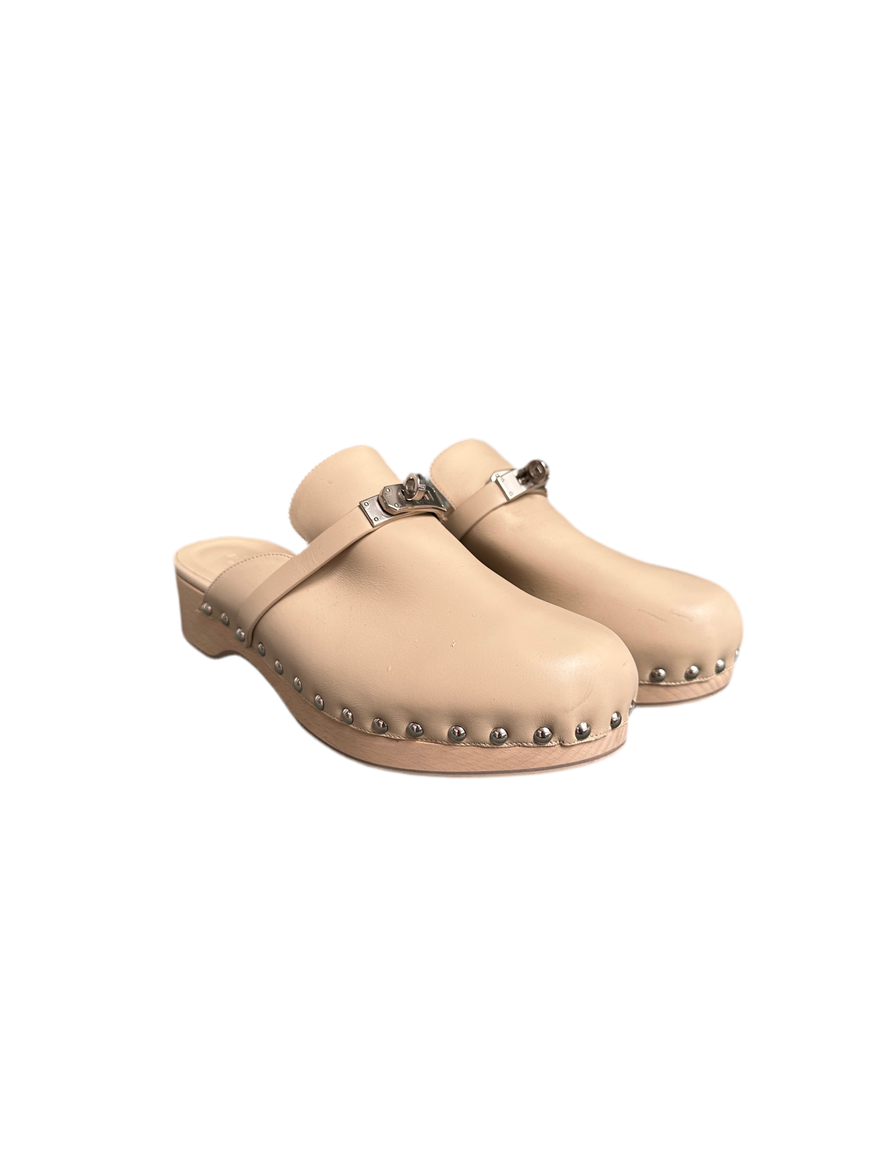 Hermès beige mules - size 40