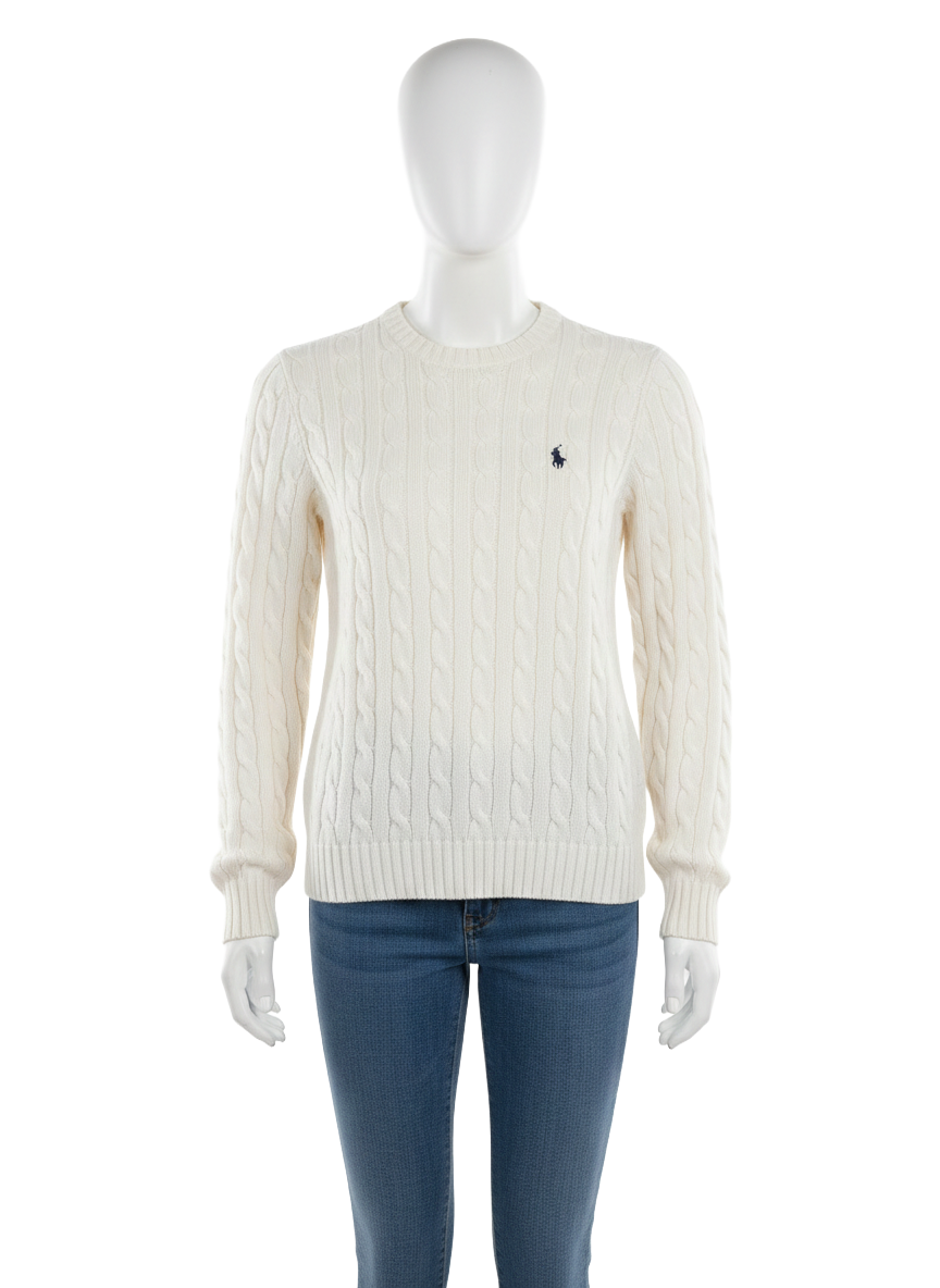 Ralph Lauren Sport cream cable knit sweater - size M