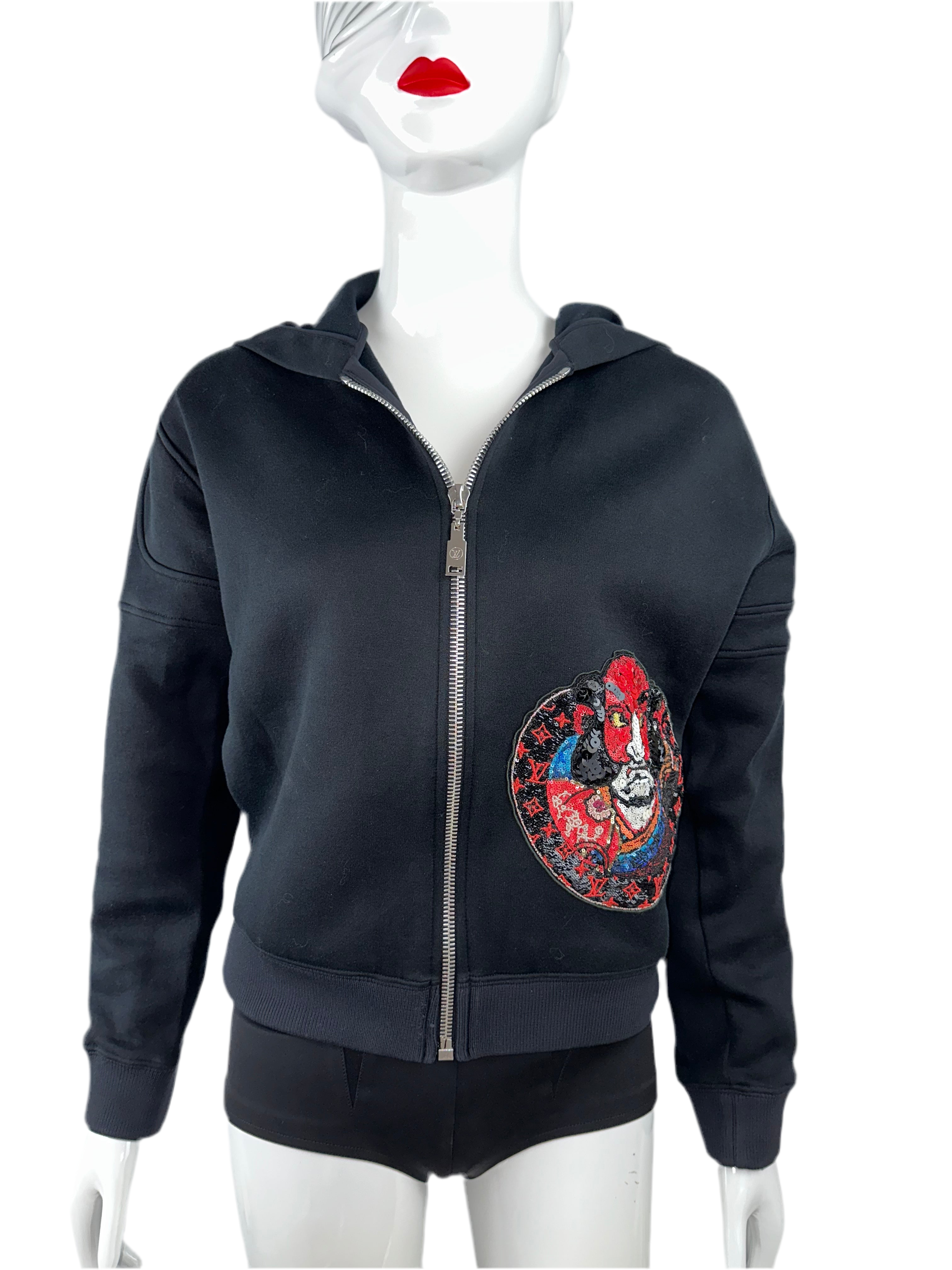 Louis Vuitton Kansai Yamamoto sequi patch hoodie - size XS