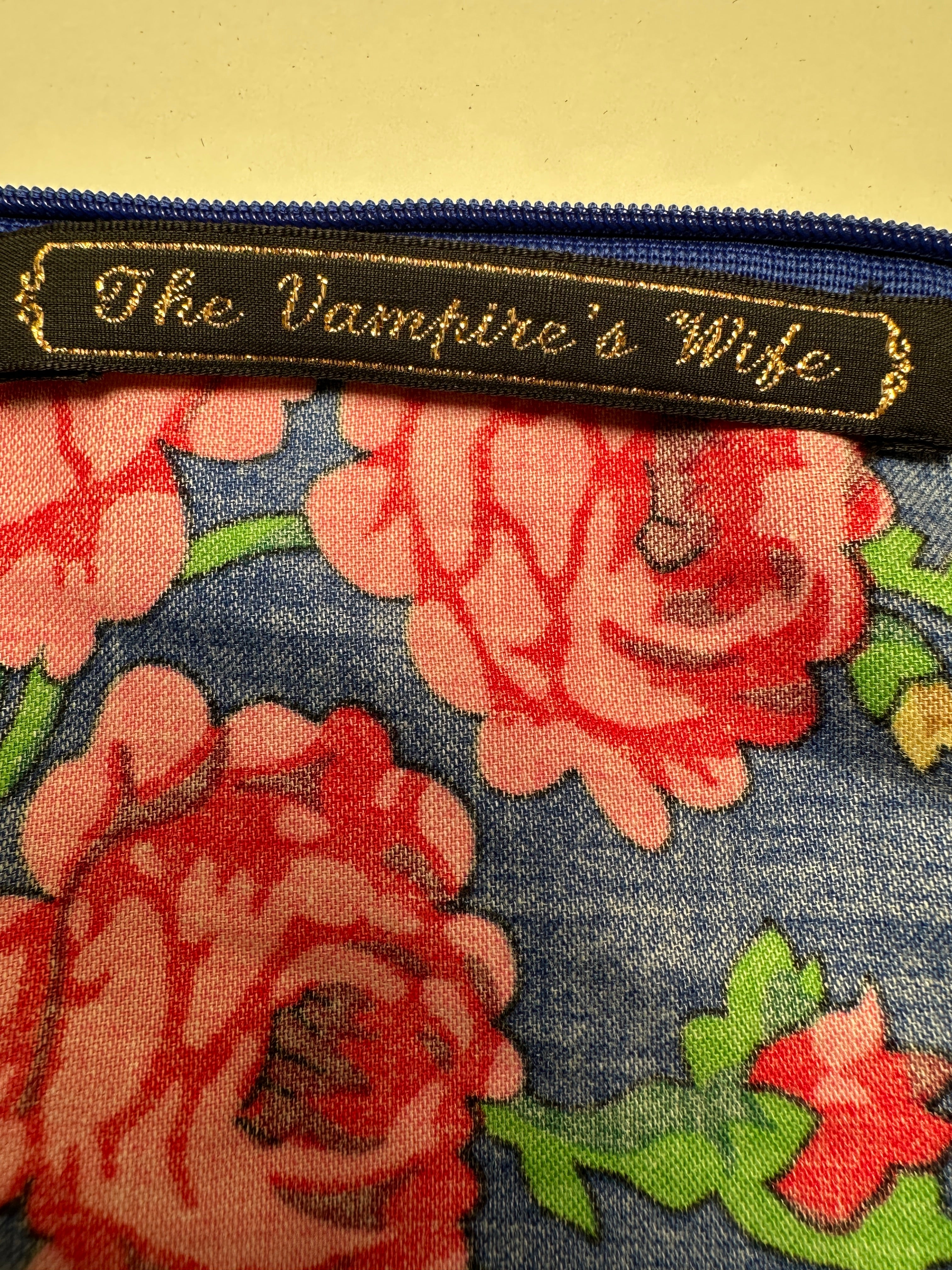 The Vampire Wife blue dress with floral pattern - size 40