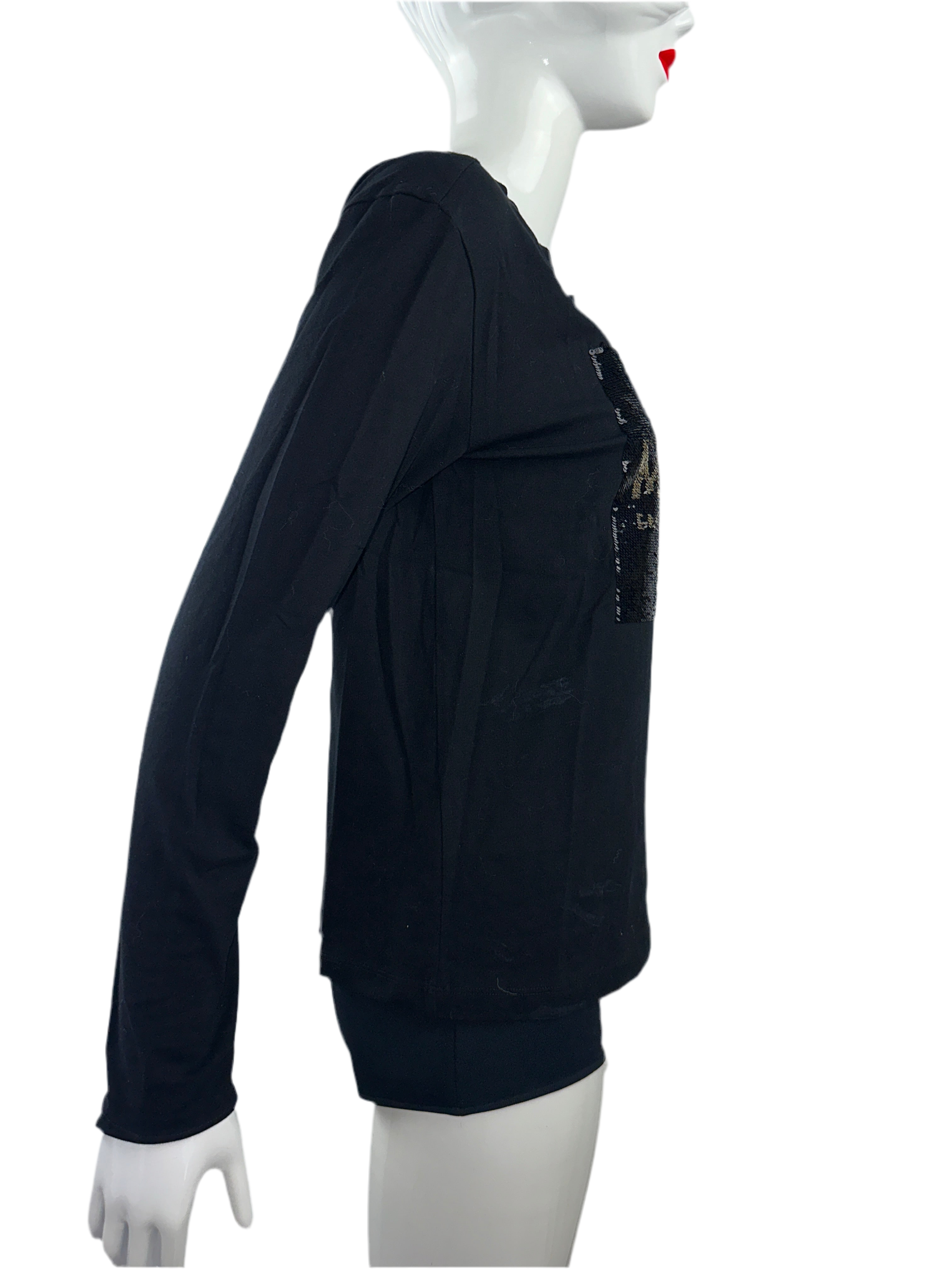Emporio Armani long-sleeved black top - size 38
