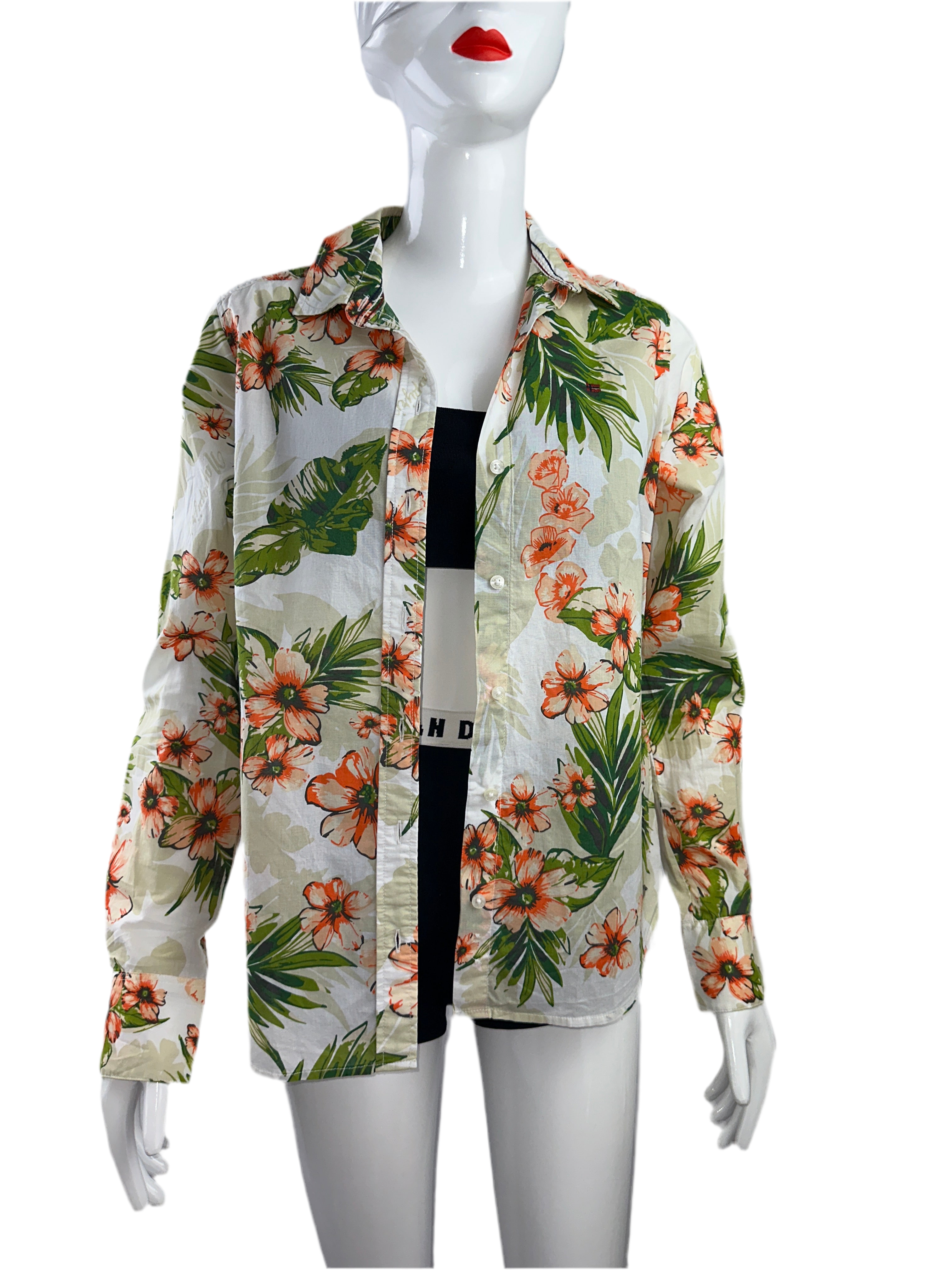 Napapijri white Hawaiian shirt - size 36