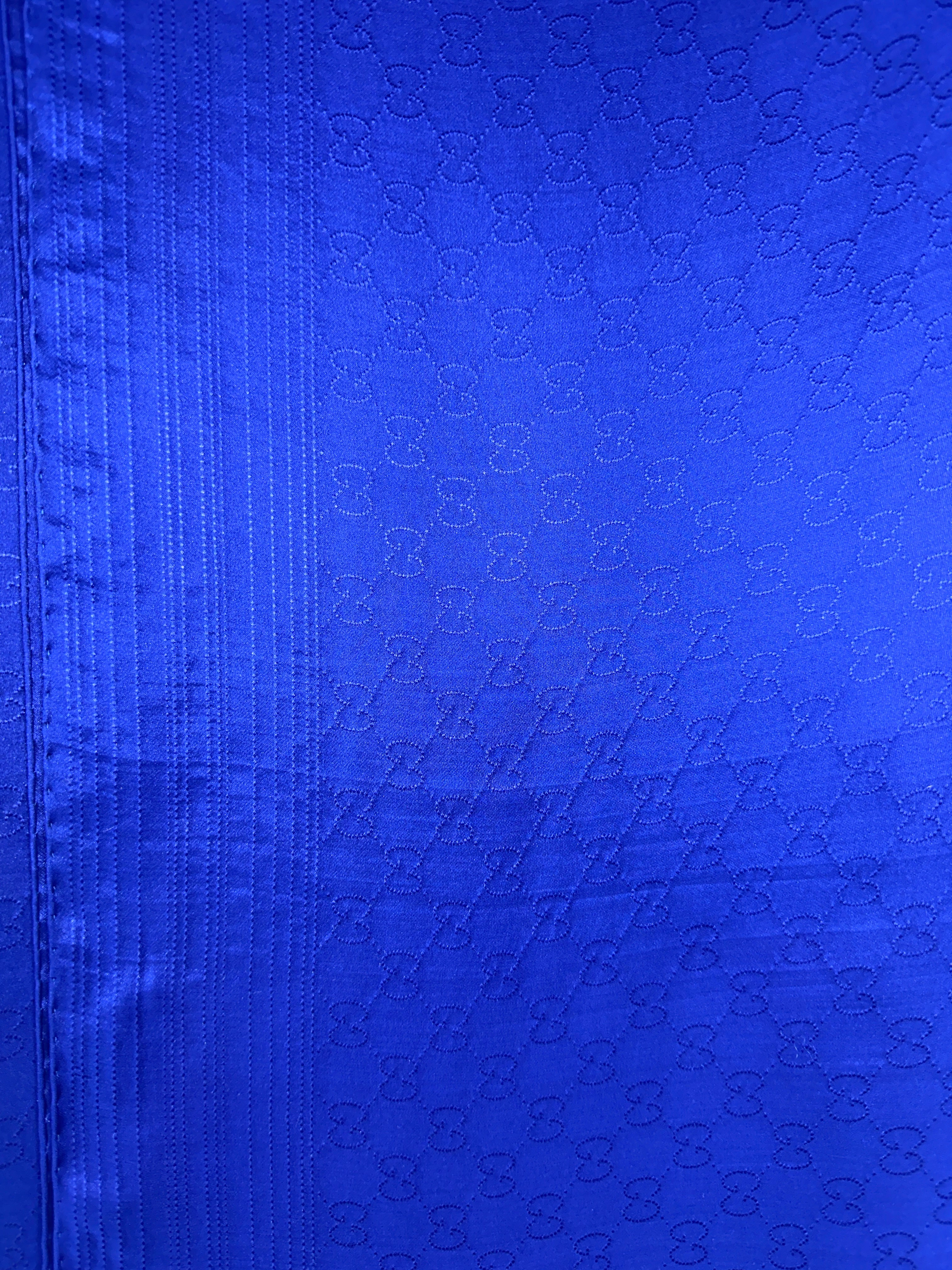 Gucci midnight blue scarf with GG monogram