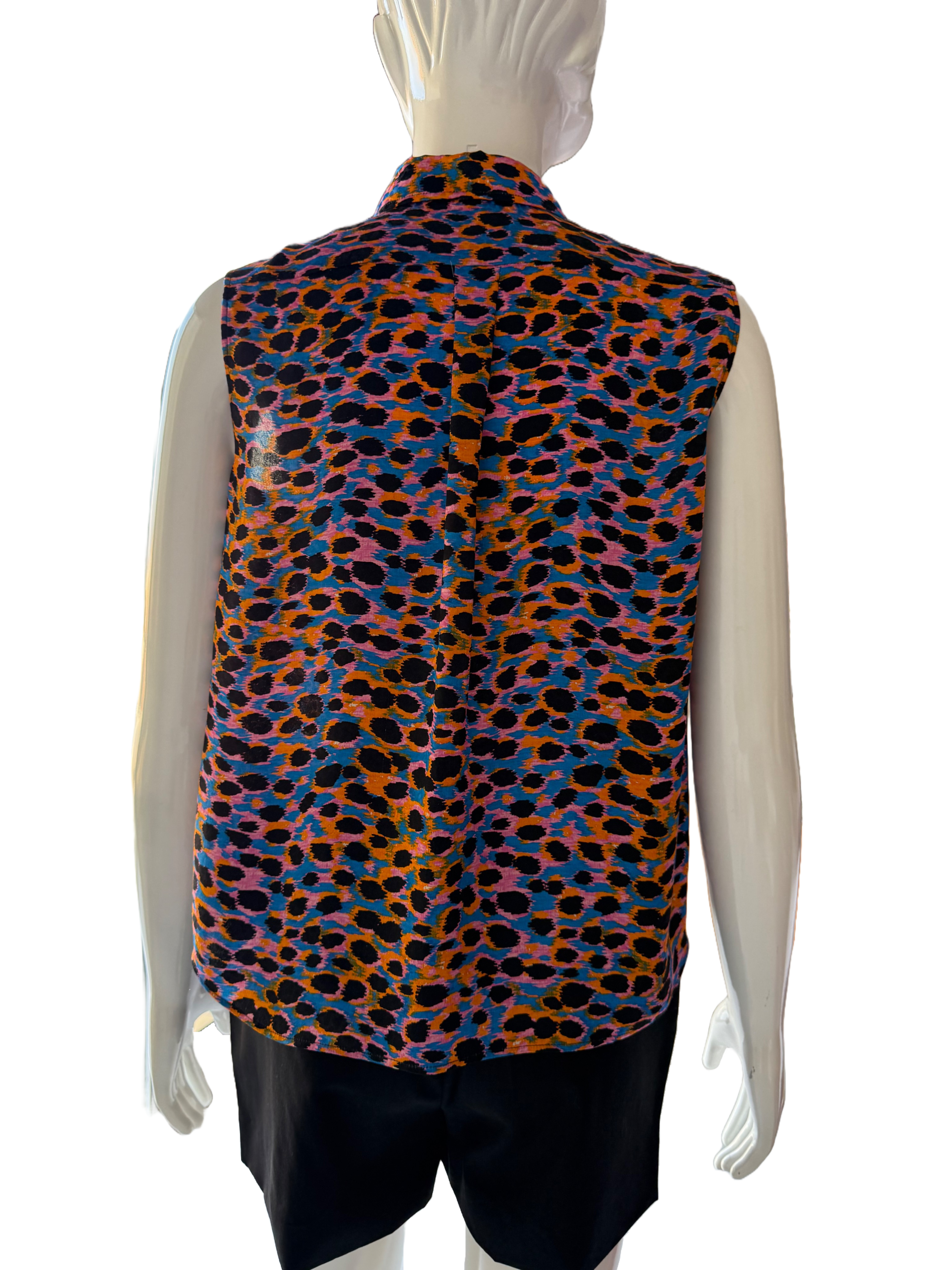 Dior blue leopard and multicolor shirt - size 36