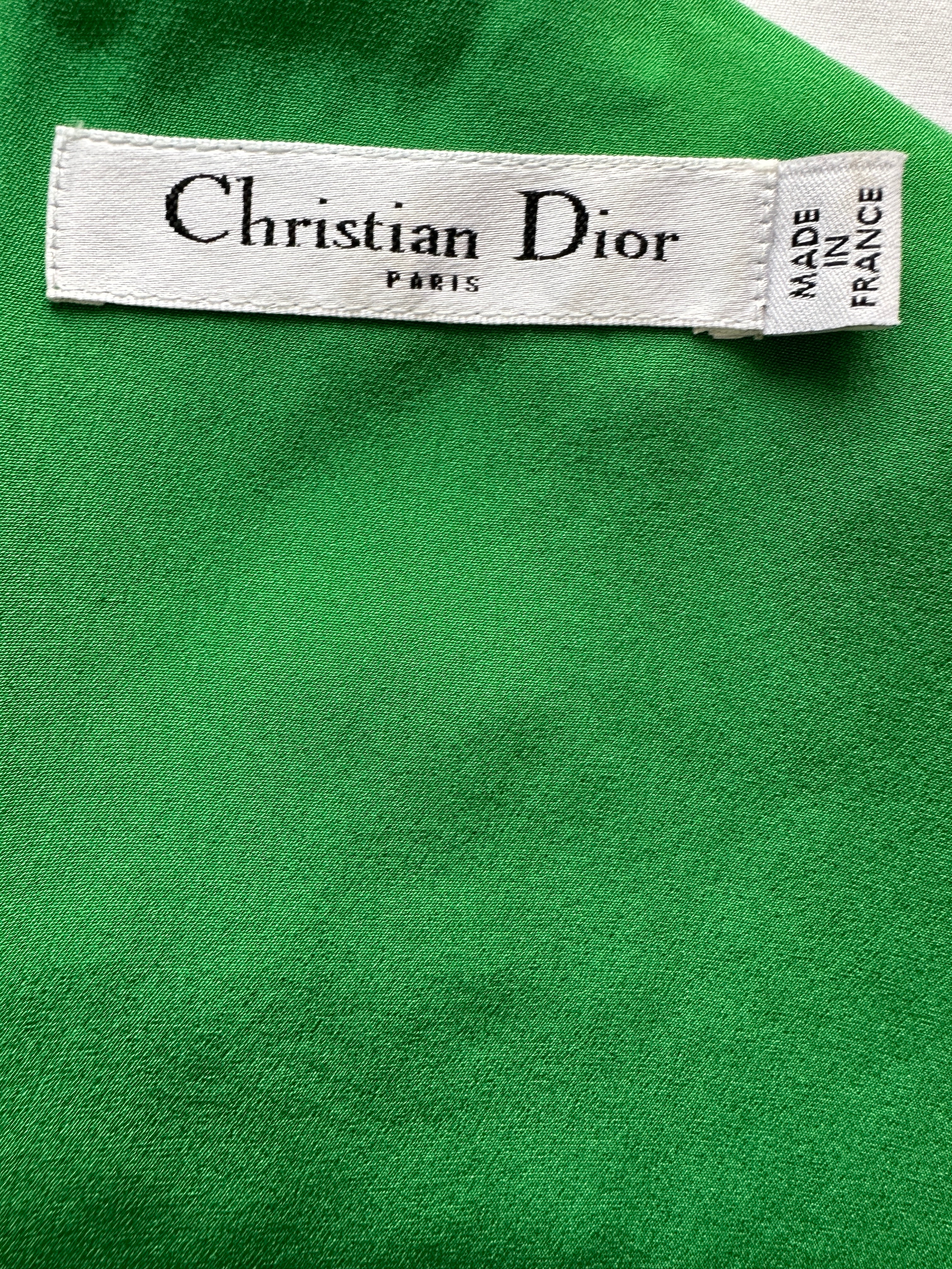 Dior green quilted top - size 36