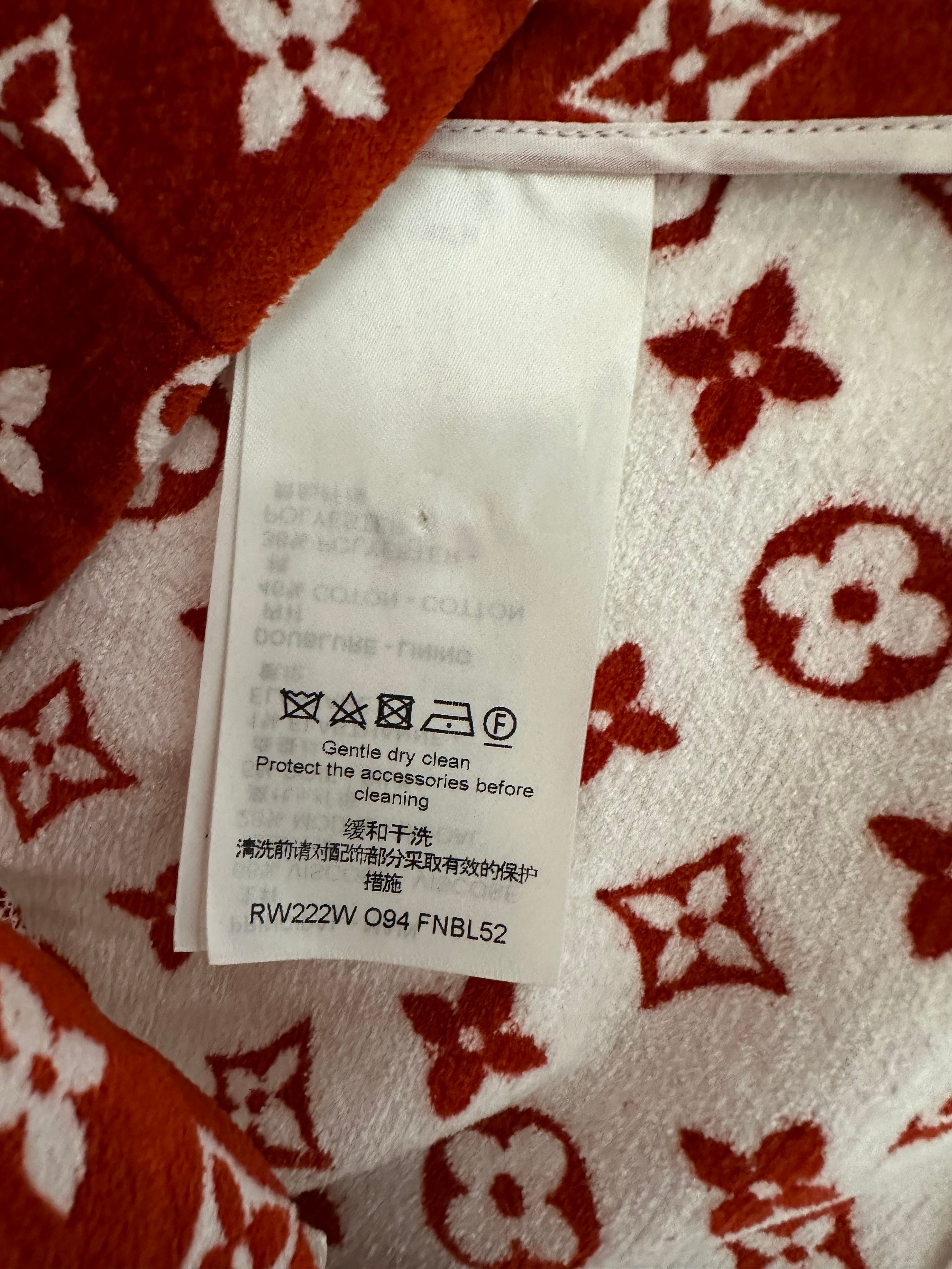 Louis Vuitton orange Towelling Monogram top - size 38 FR