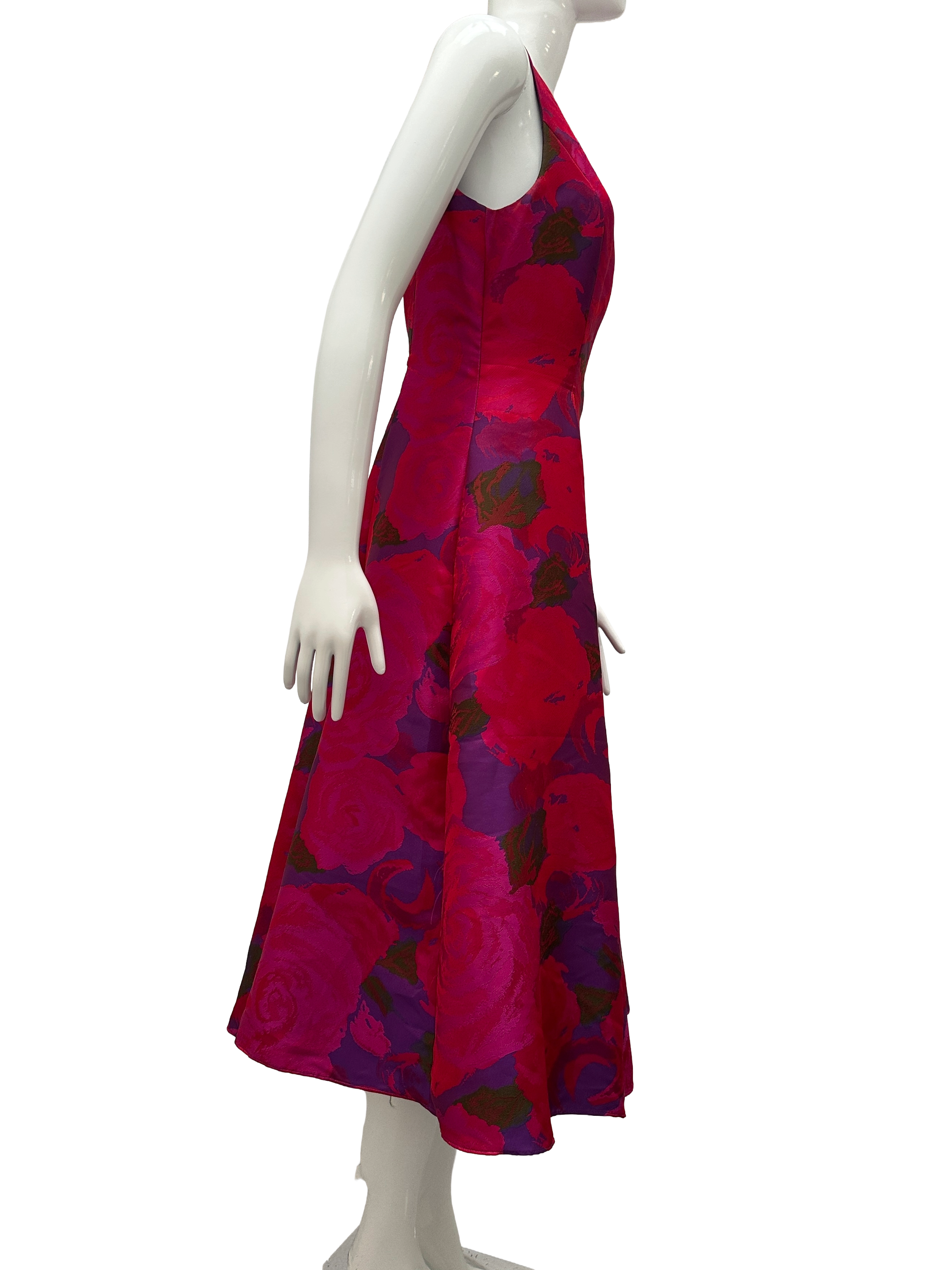 Adriana Papell pink-purple flower dress - size 42