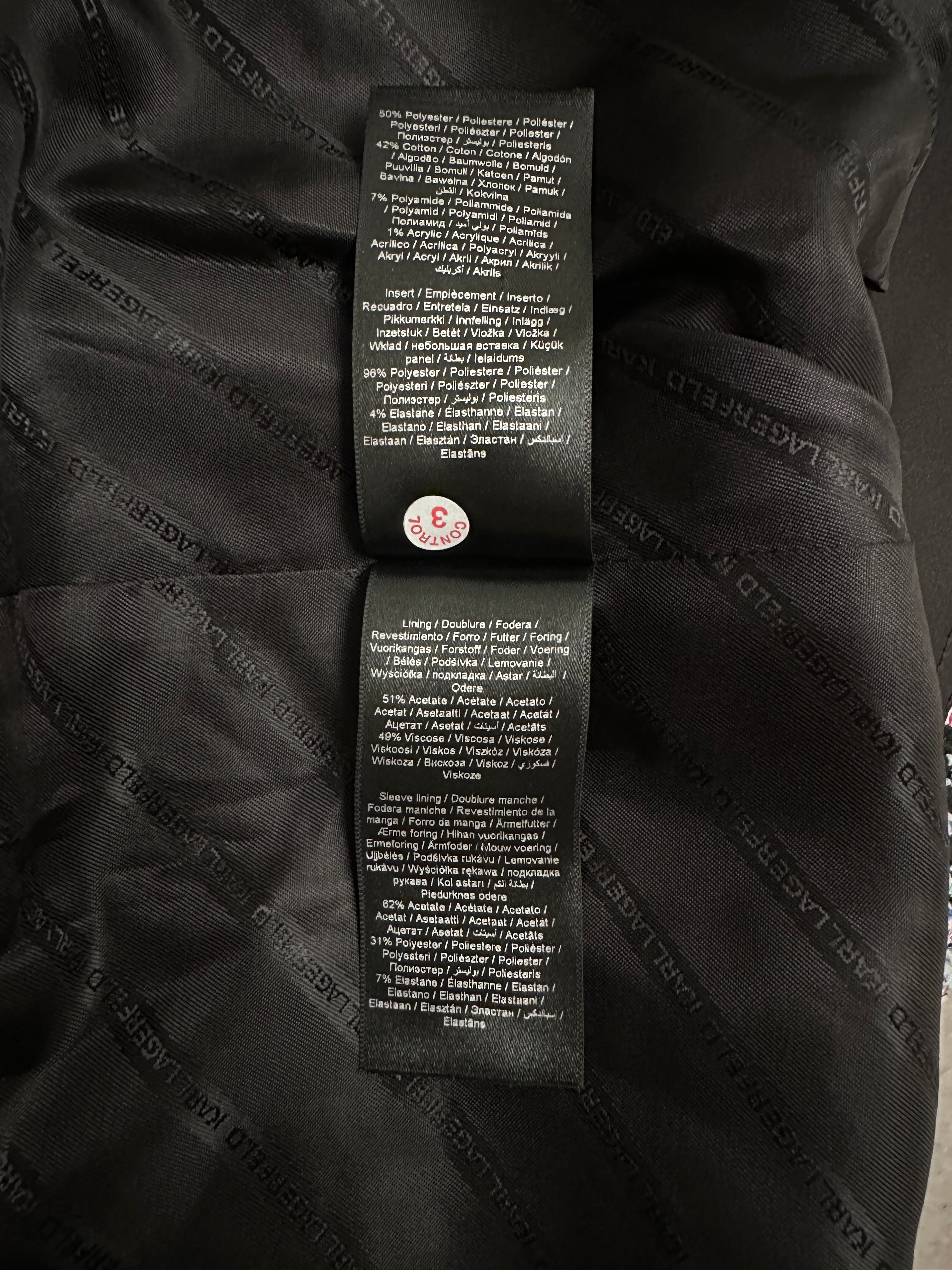 Karl Lagerfeld tweed biker jacket - size 38