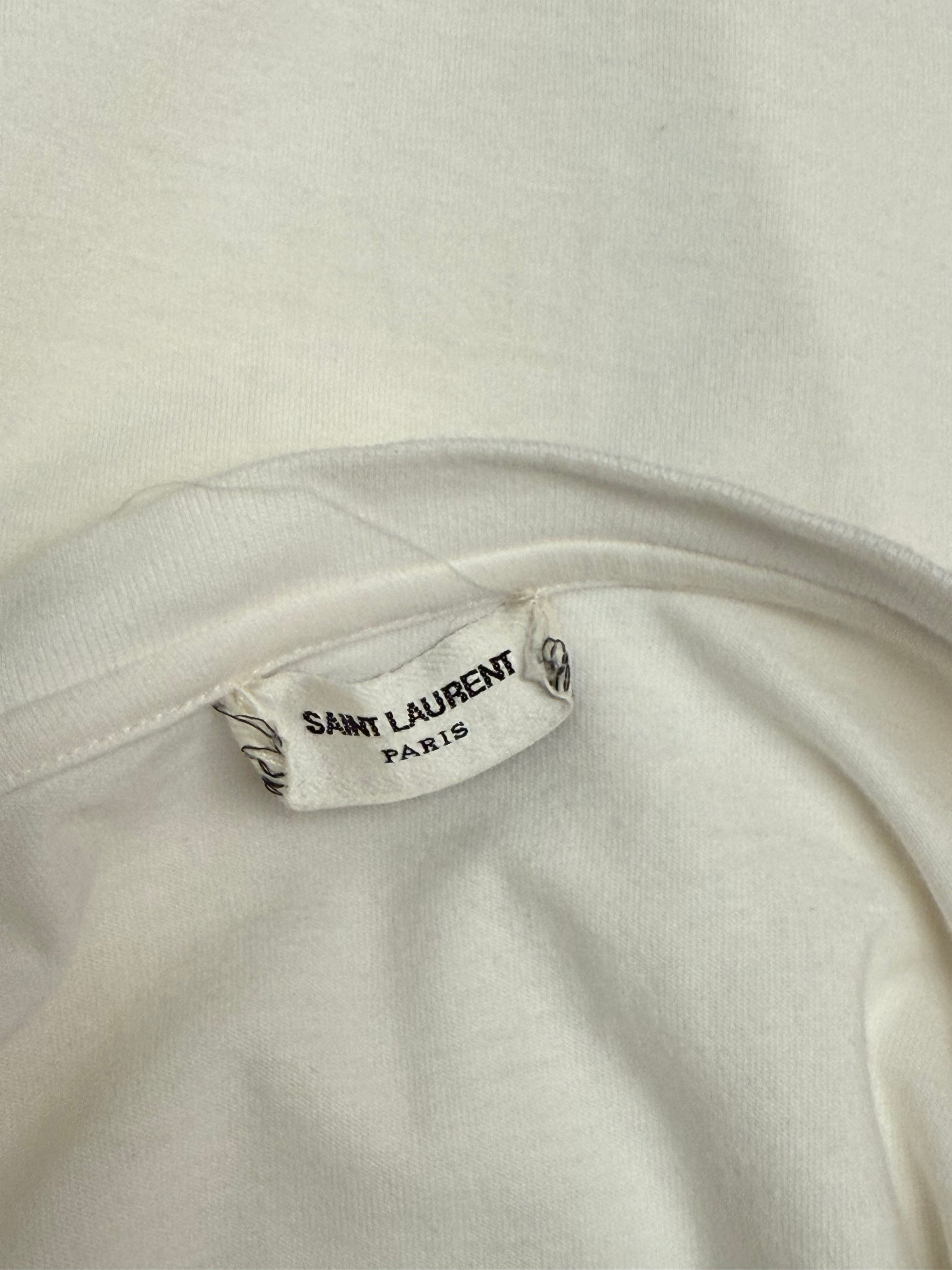 Saint Laurent white logo t-shirt - size L