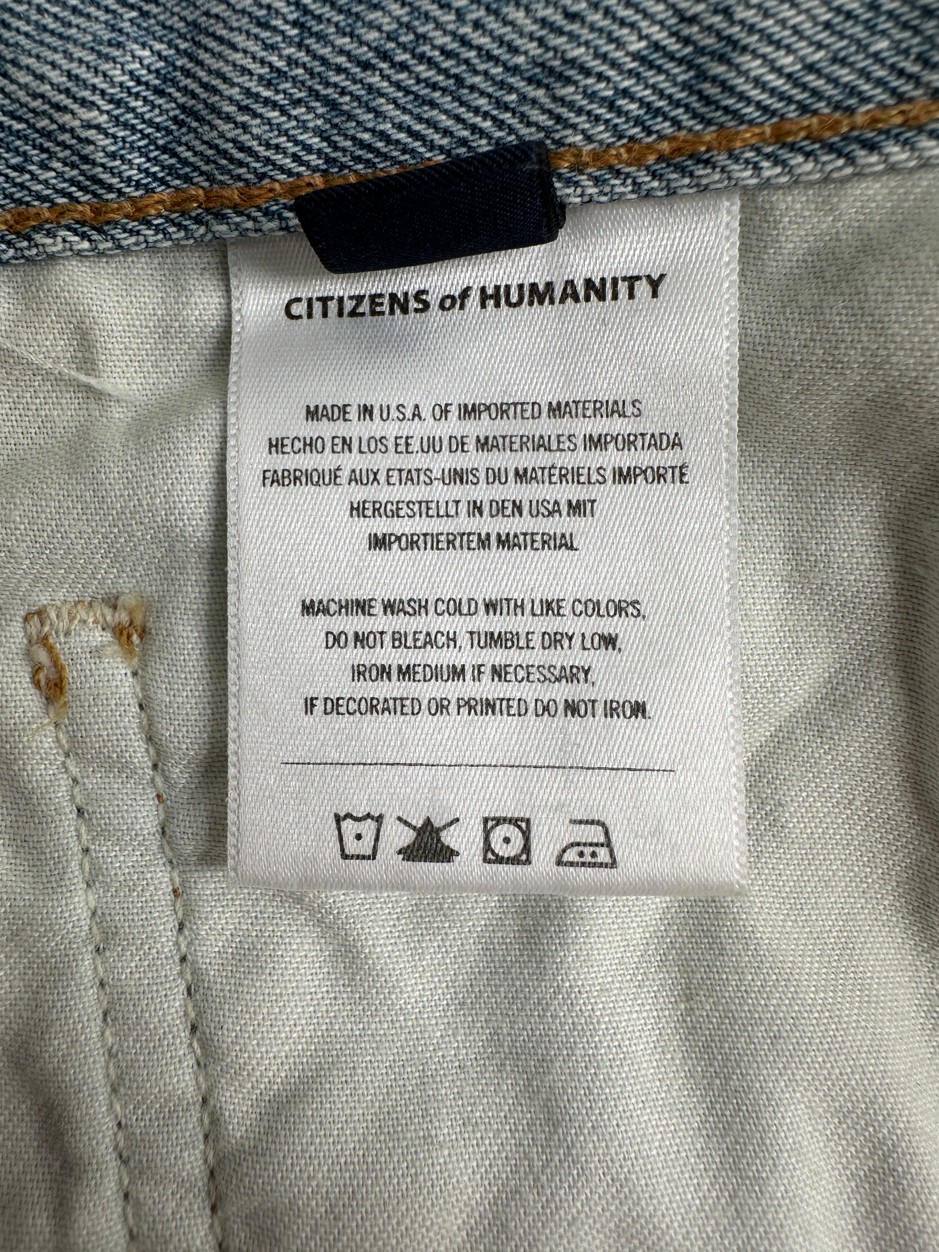Citizens of Humanity light wash denim midi skirt - size 28