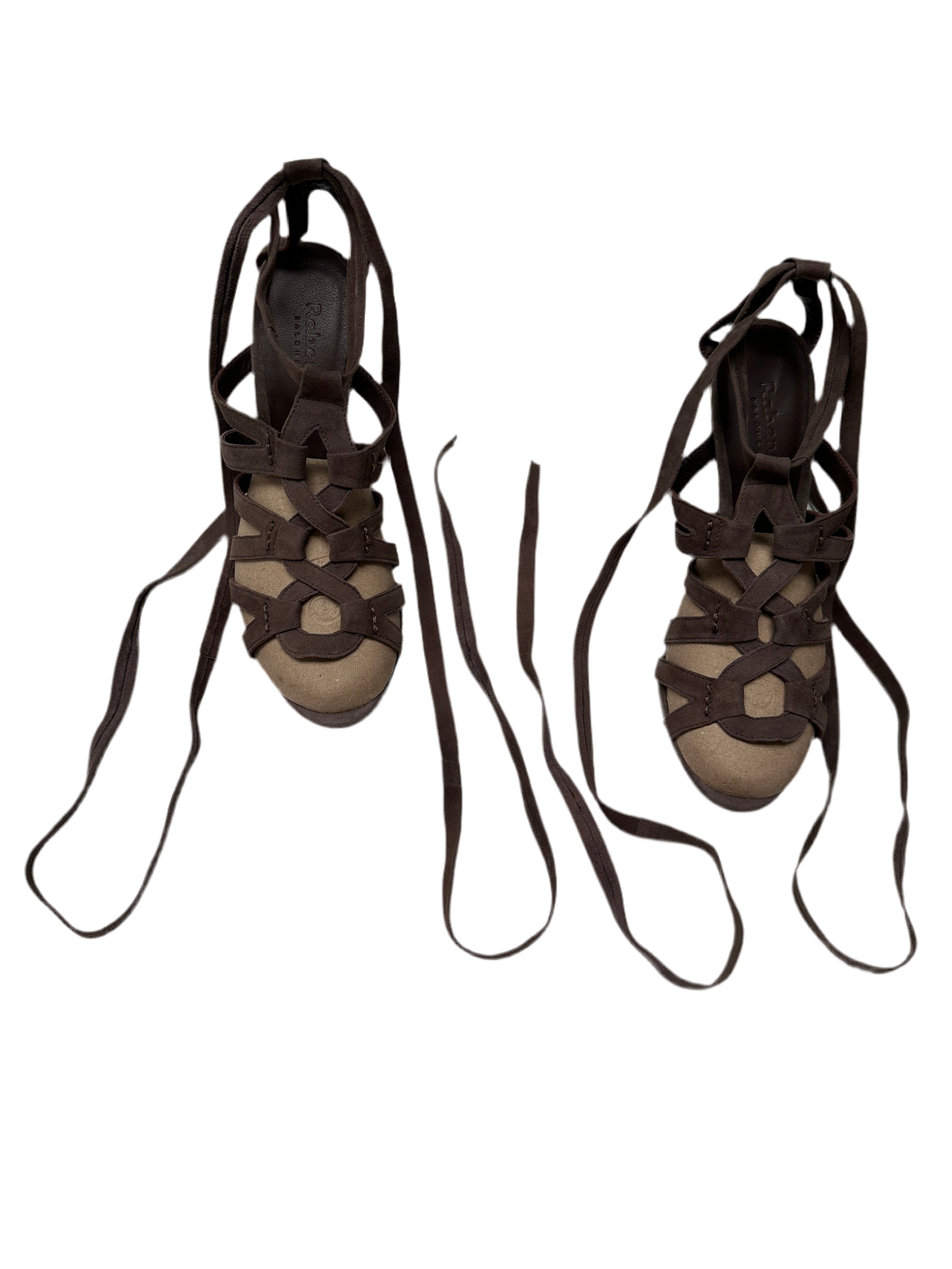 Rabens Saloner brown heeled sandal - size 40