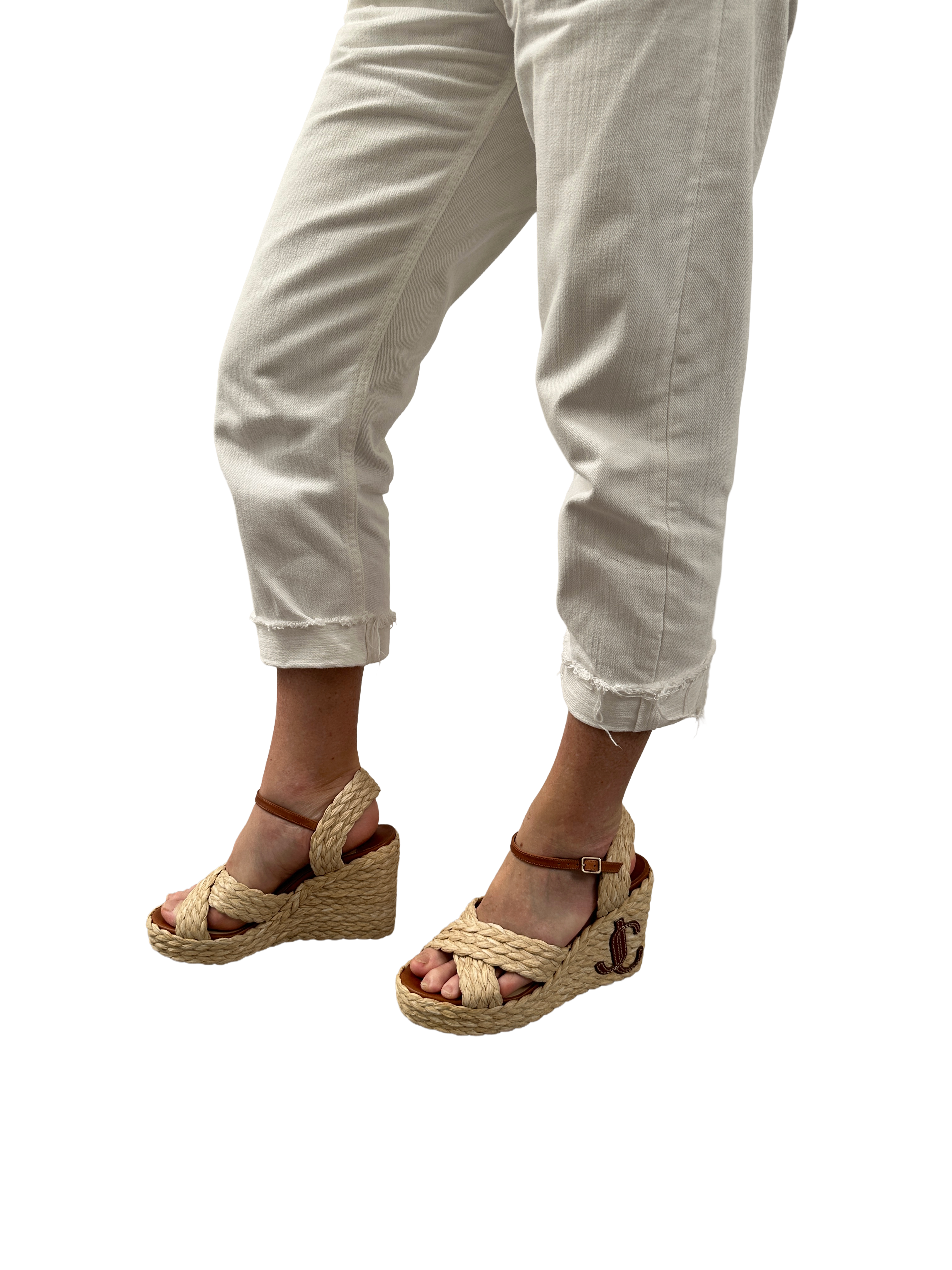 Jimmy Choo Dellena 100 raffia wedges - size 38.5