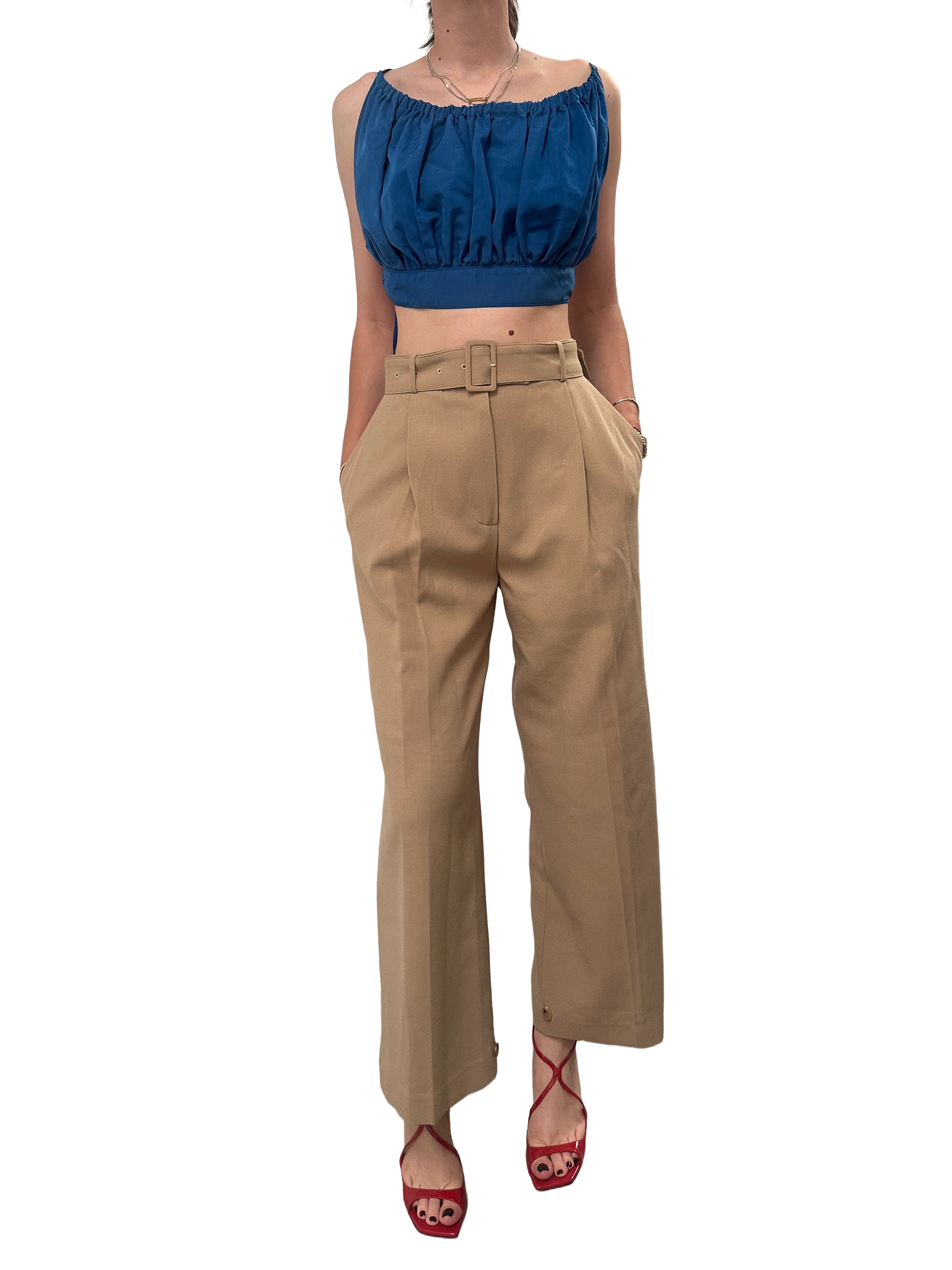 Yves Saint Laurent blue croc top - size 36