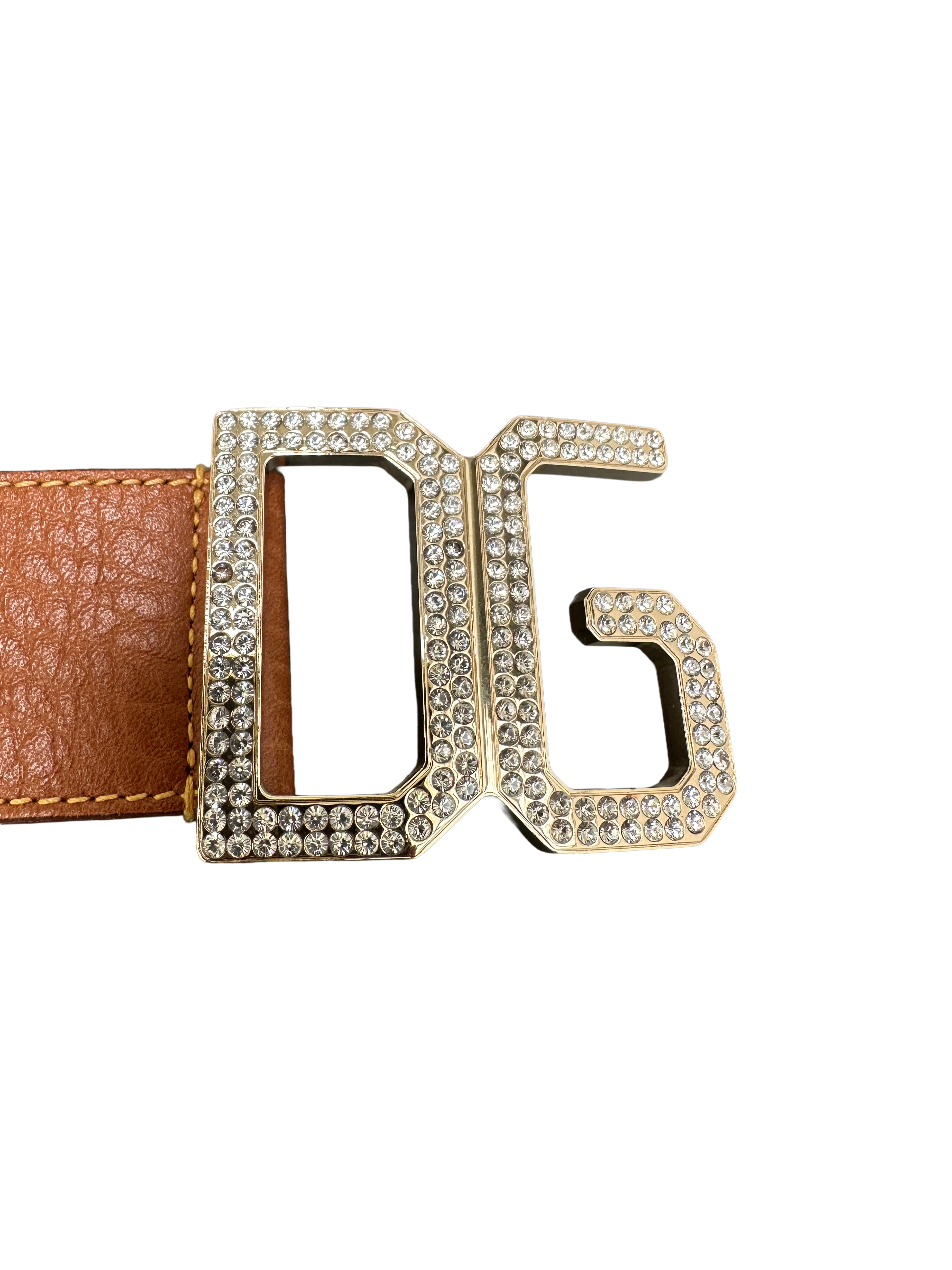 Dolce & Gabbana denim and leather belt - size 80cm